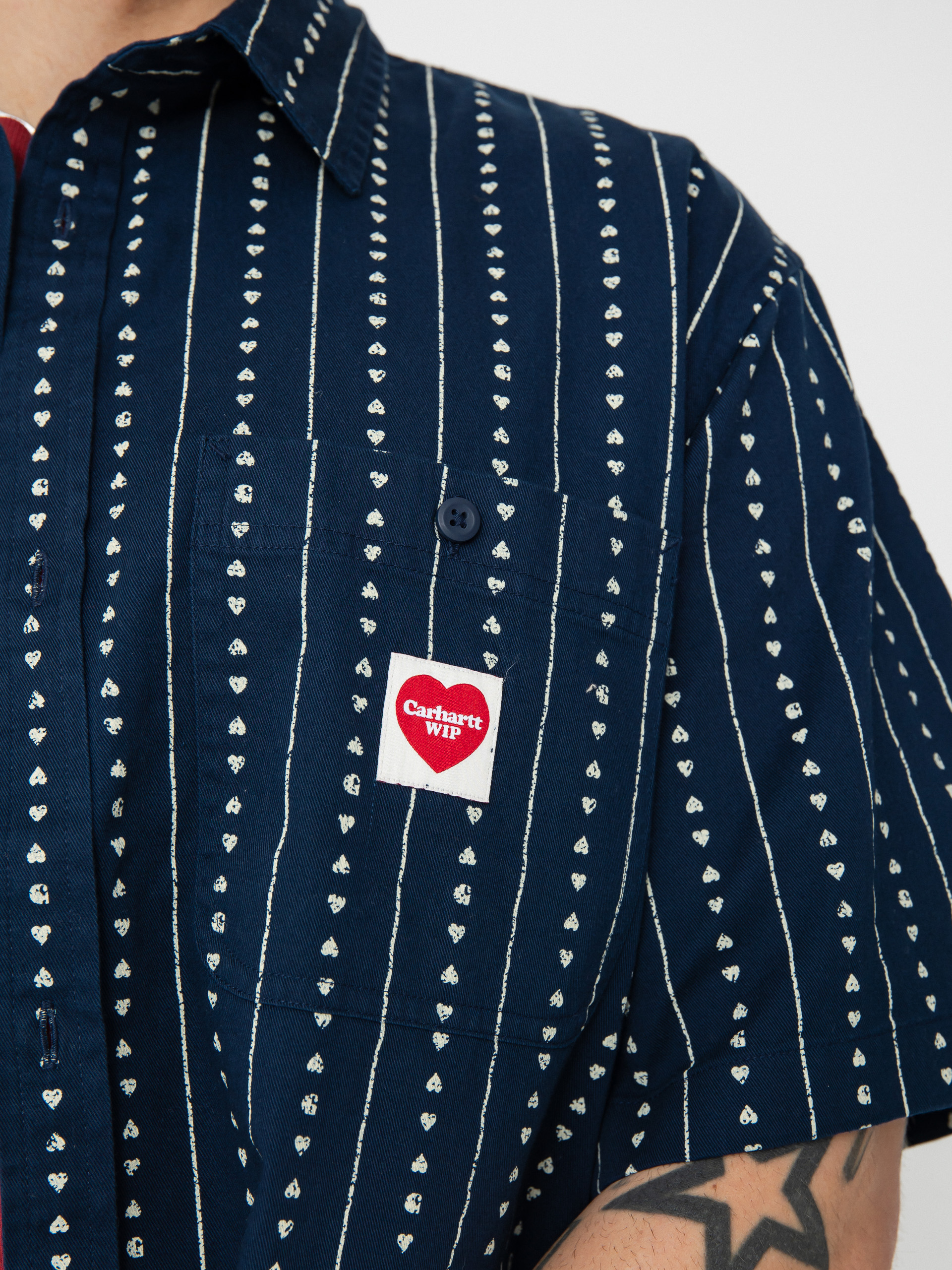 Сорочка Carhartt WIP Drewe (heart c pinstripe/ink/natural)