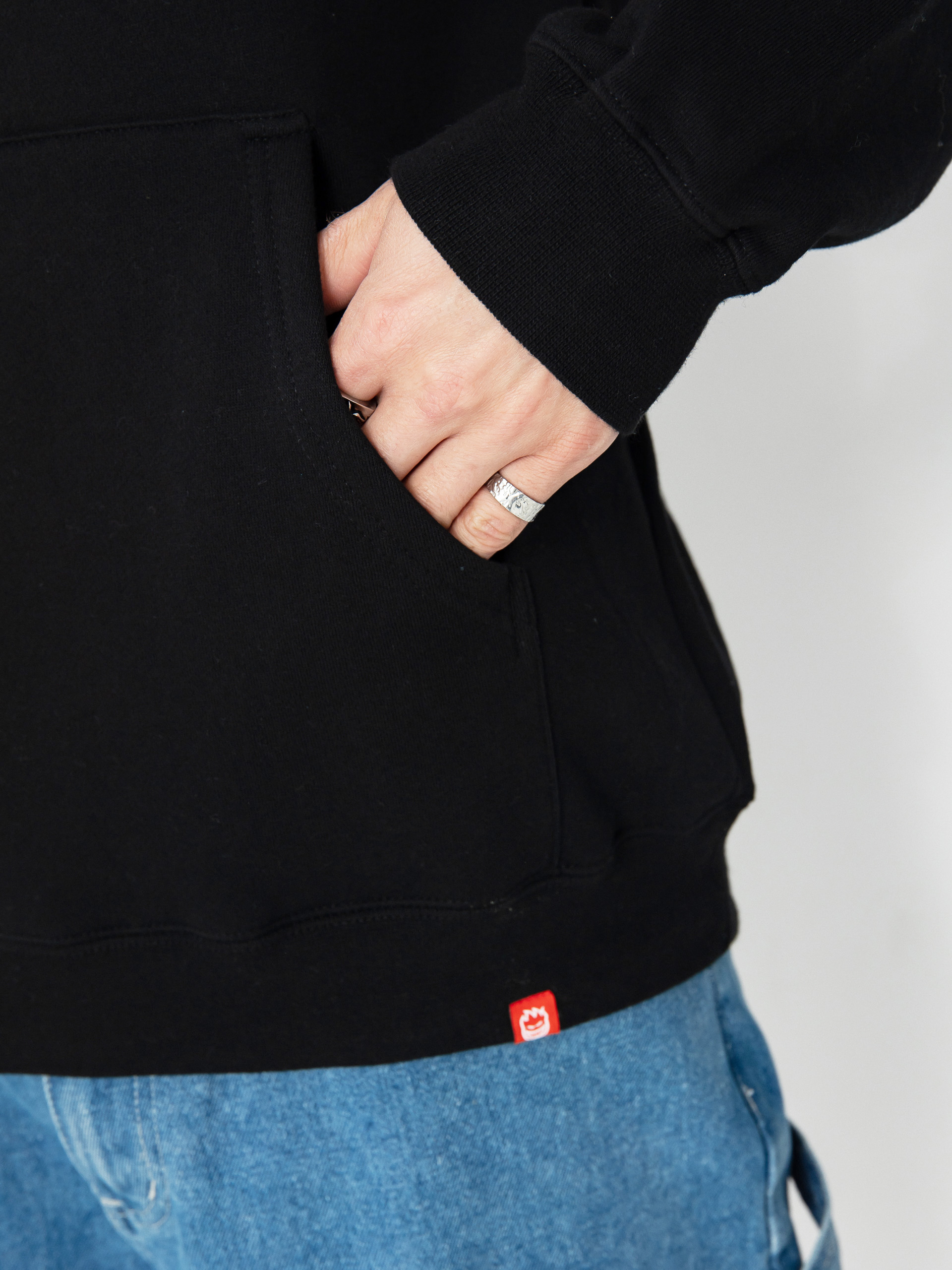 Худі Spitfire Bighead Fill HD (black/black red & white print)