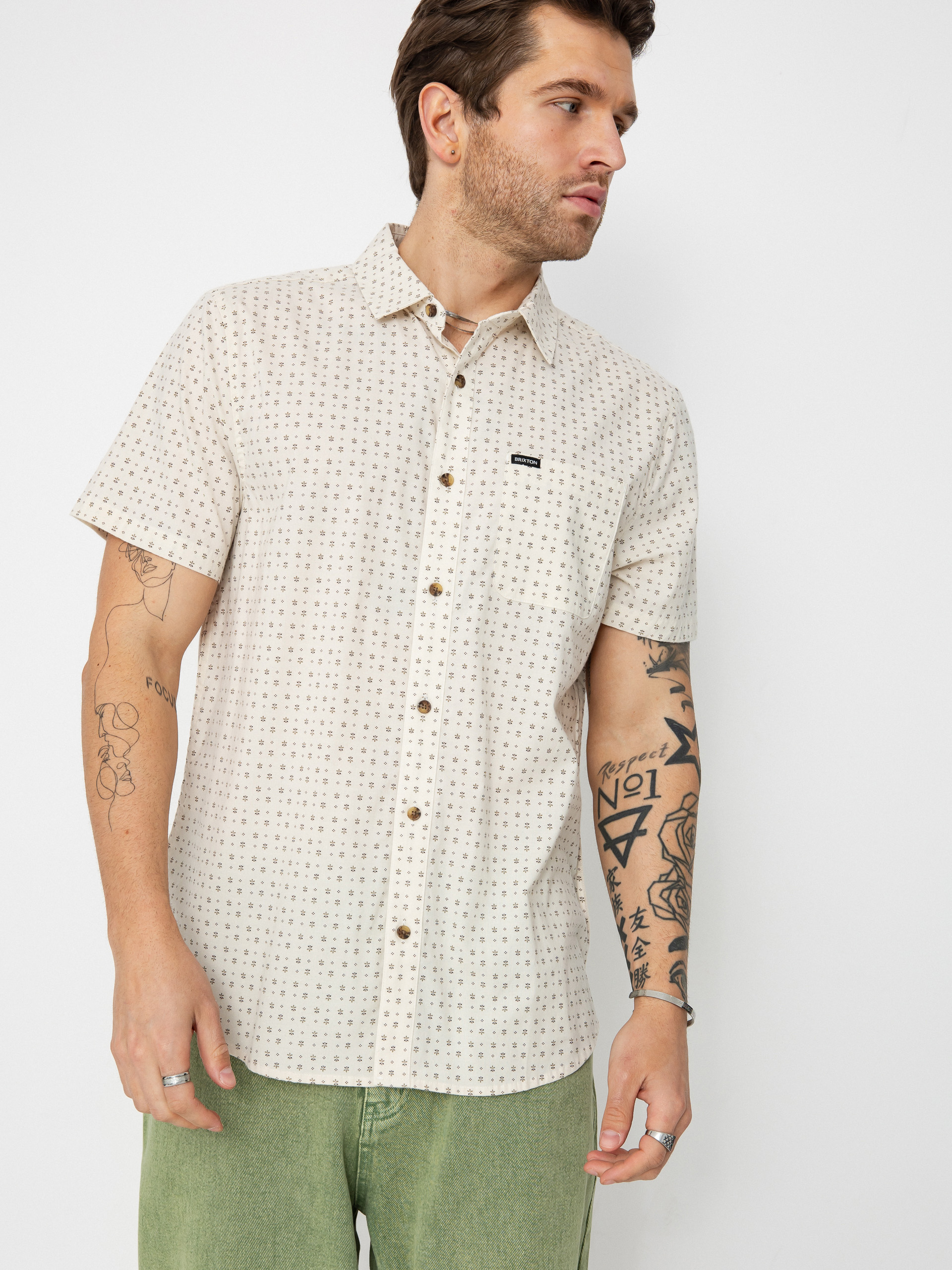 Сорочка Brixton Charter Print (off white/micro floral)