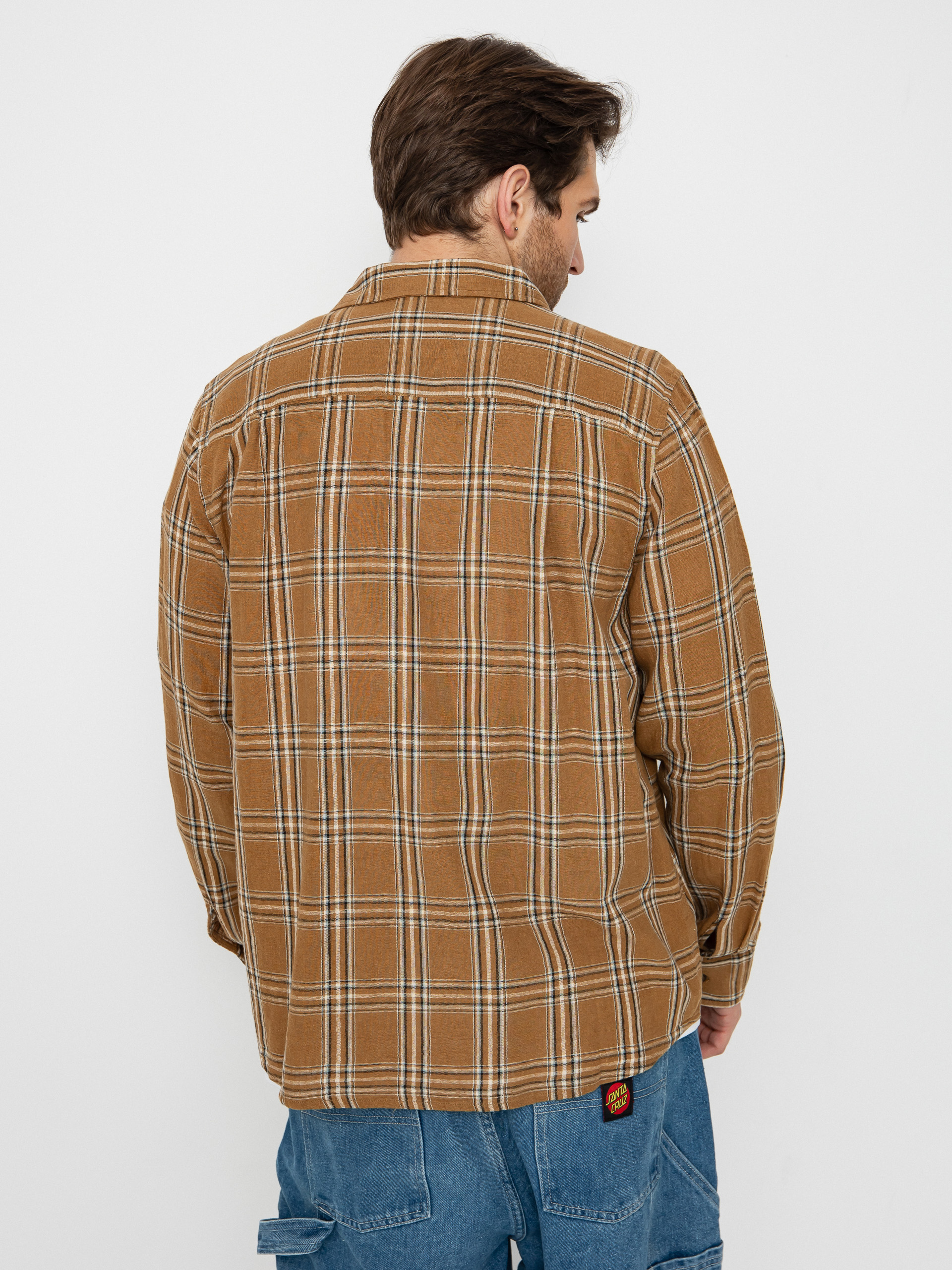 Сорочка Brixton Charter Linen Blend Ls (washed cooper/whitecap plaid)