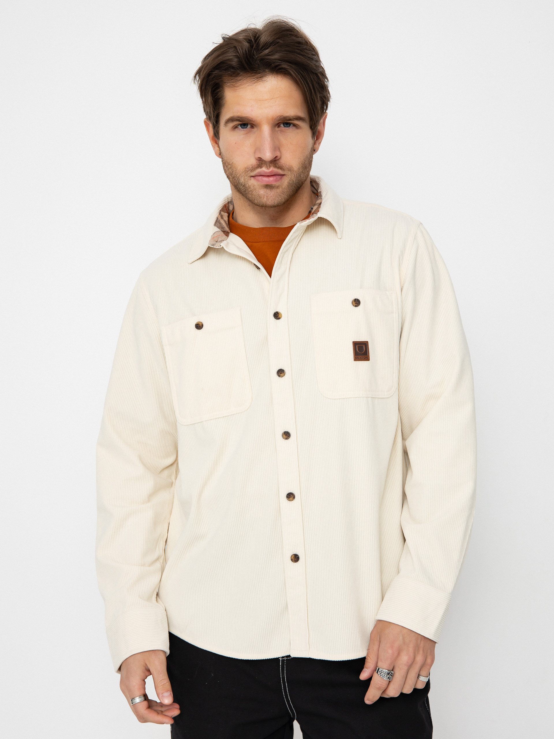 u0421u043eu0440u043eu0447u043au0430 Brixton The Field Corduroy Overshirt (whitecap)