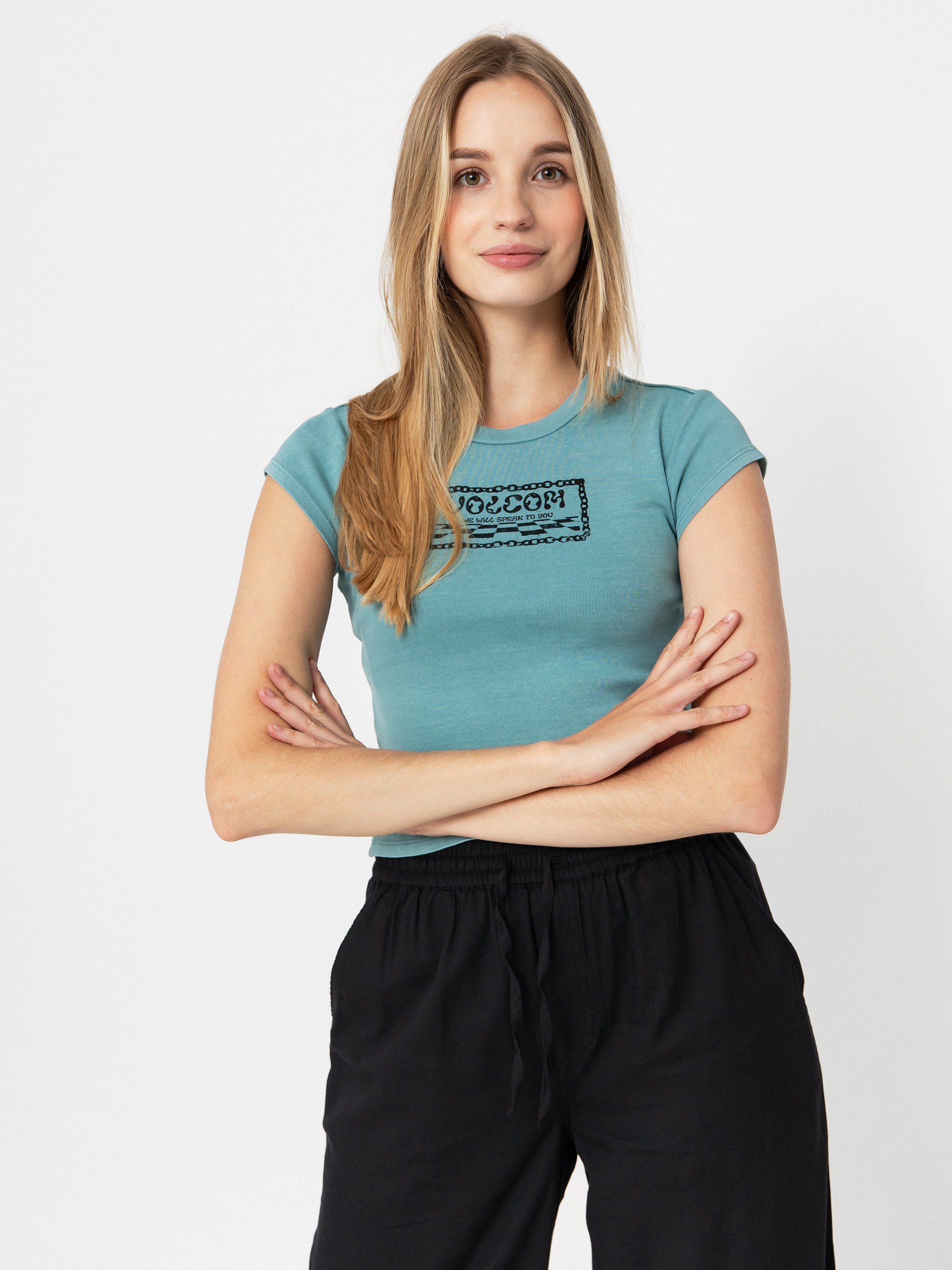 Футболка Volcom Fa F Rygalski Baby Wmn (teal)