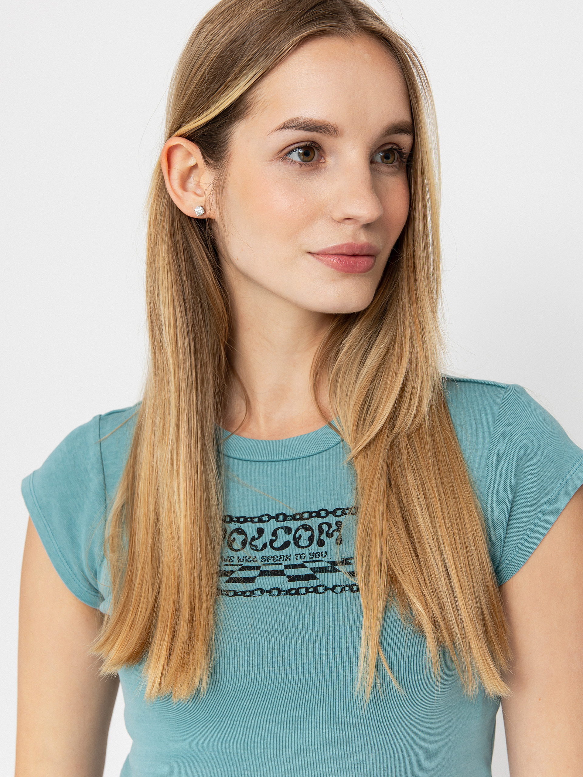 Футболка Volcom Fa F Rygalski Baby Wmn (teal)