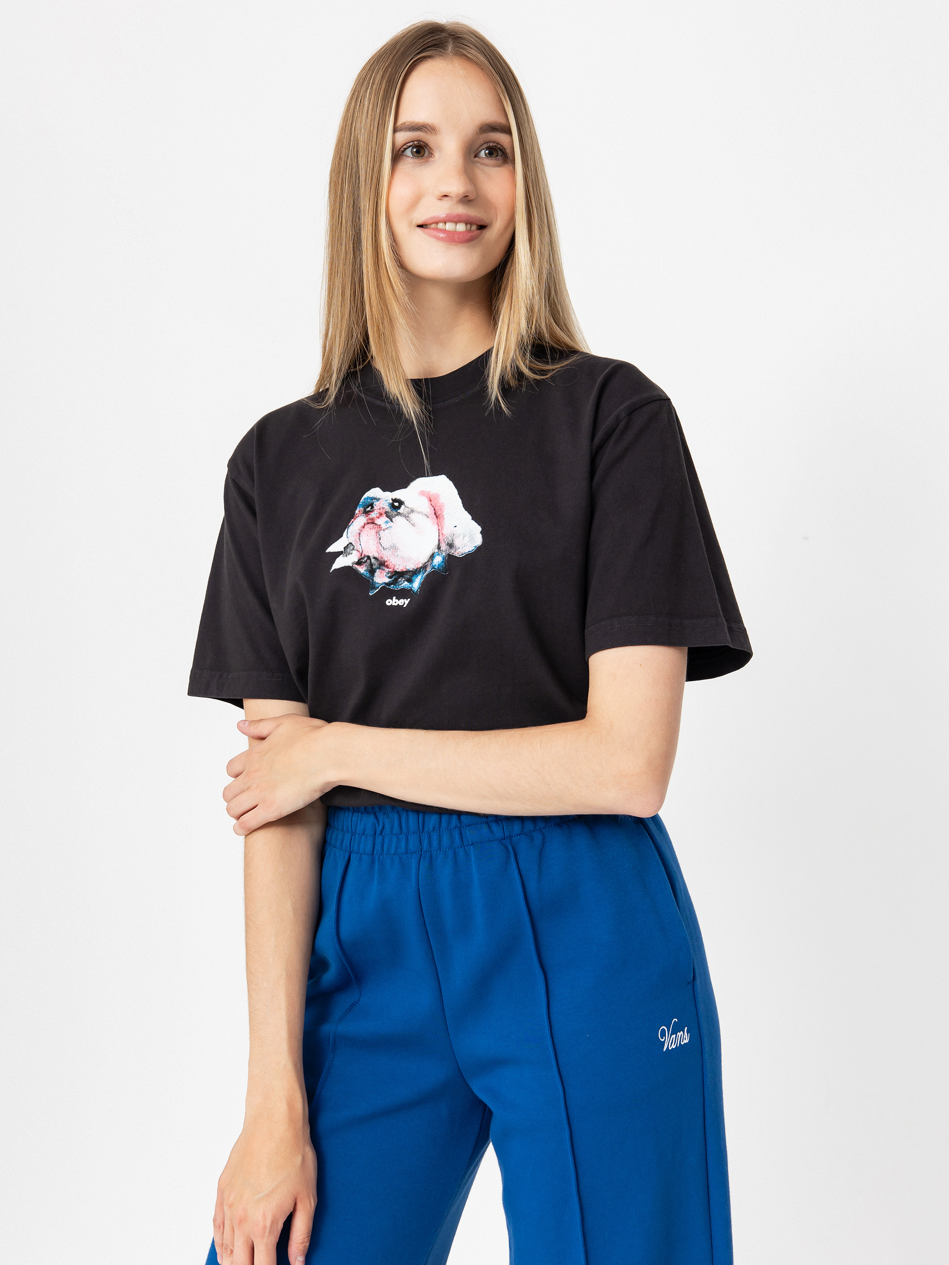 Футболка OBEY Bulldog Wmn (pigment black)