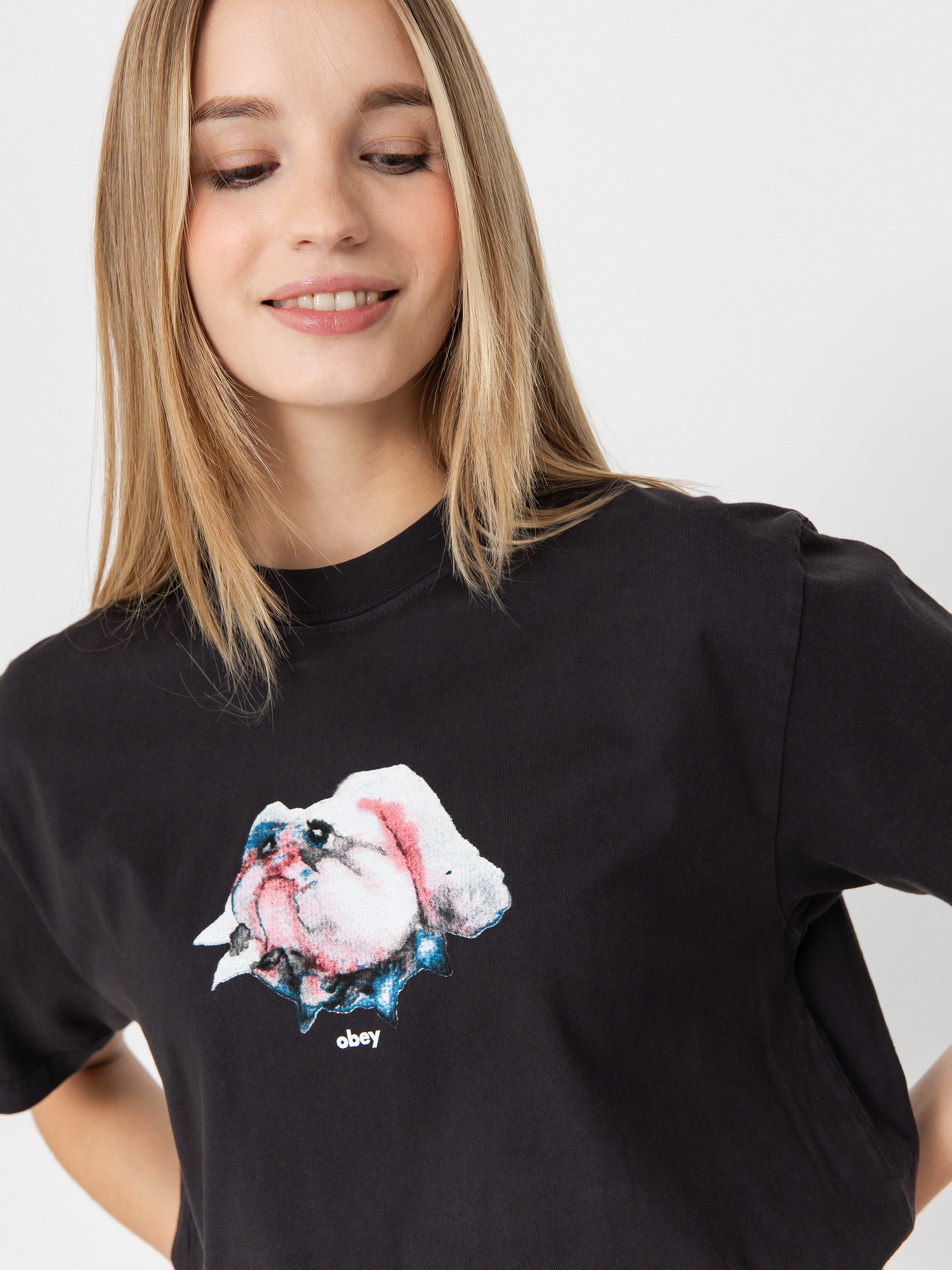Футболка OBEY Bulldog Wmn (pigment black)