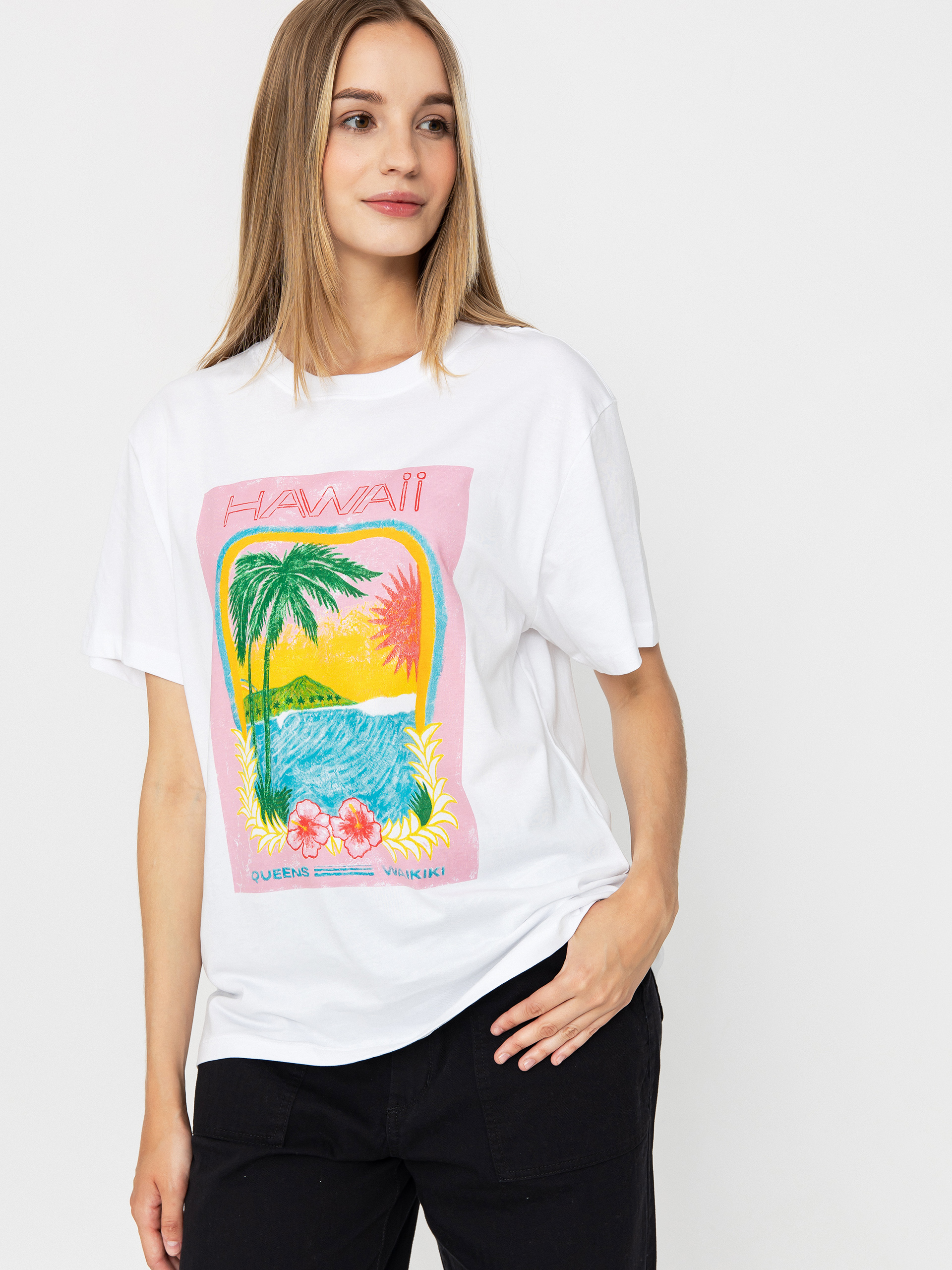 Футболка Roxy Atlas Hangloose Wmn (bright white hawaii)