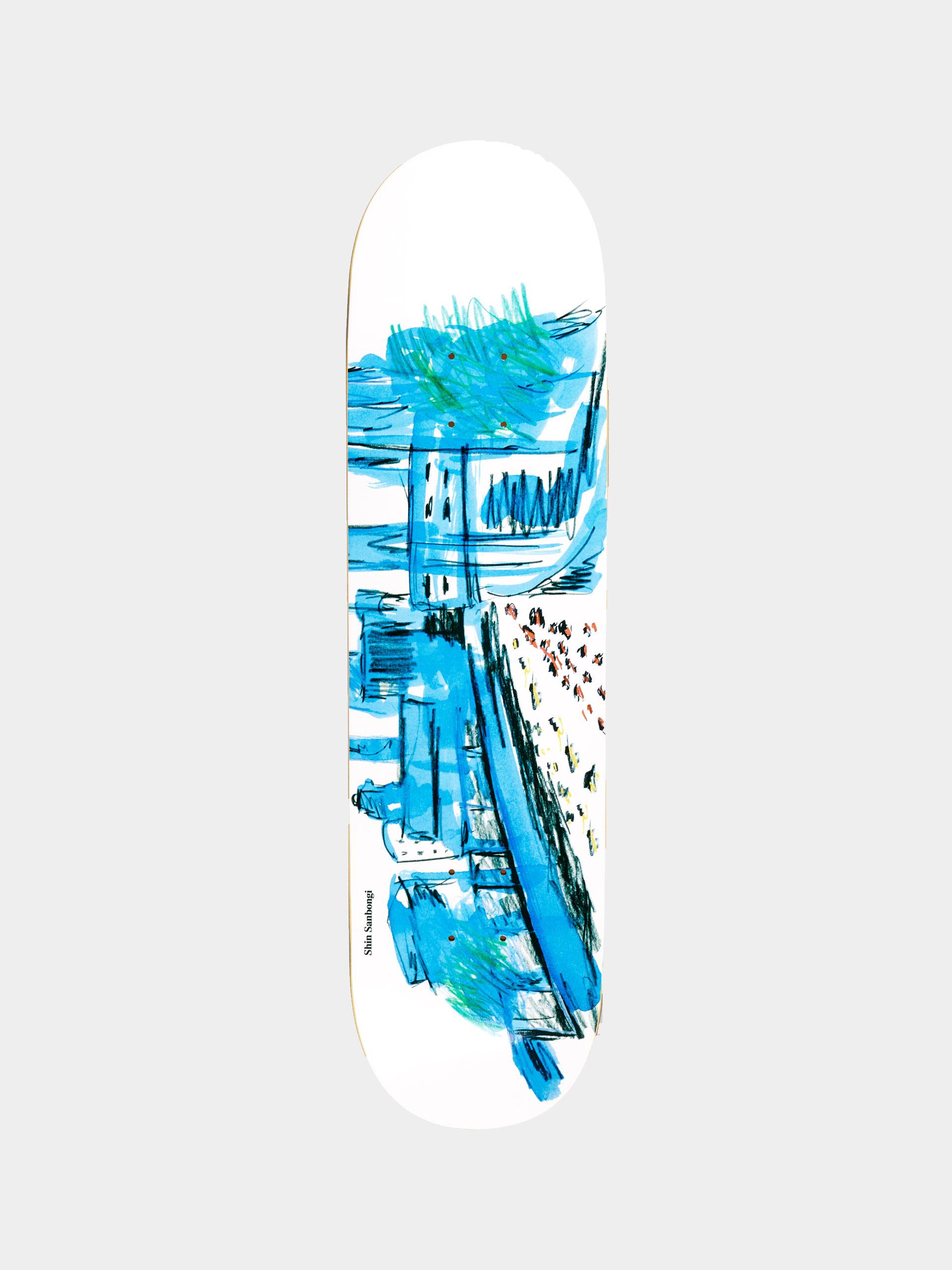 Декa Polar Skate Shin Sanbongi Shin City (white/blue)