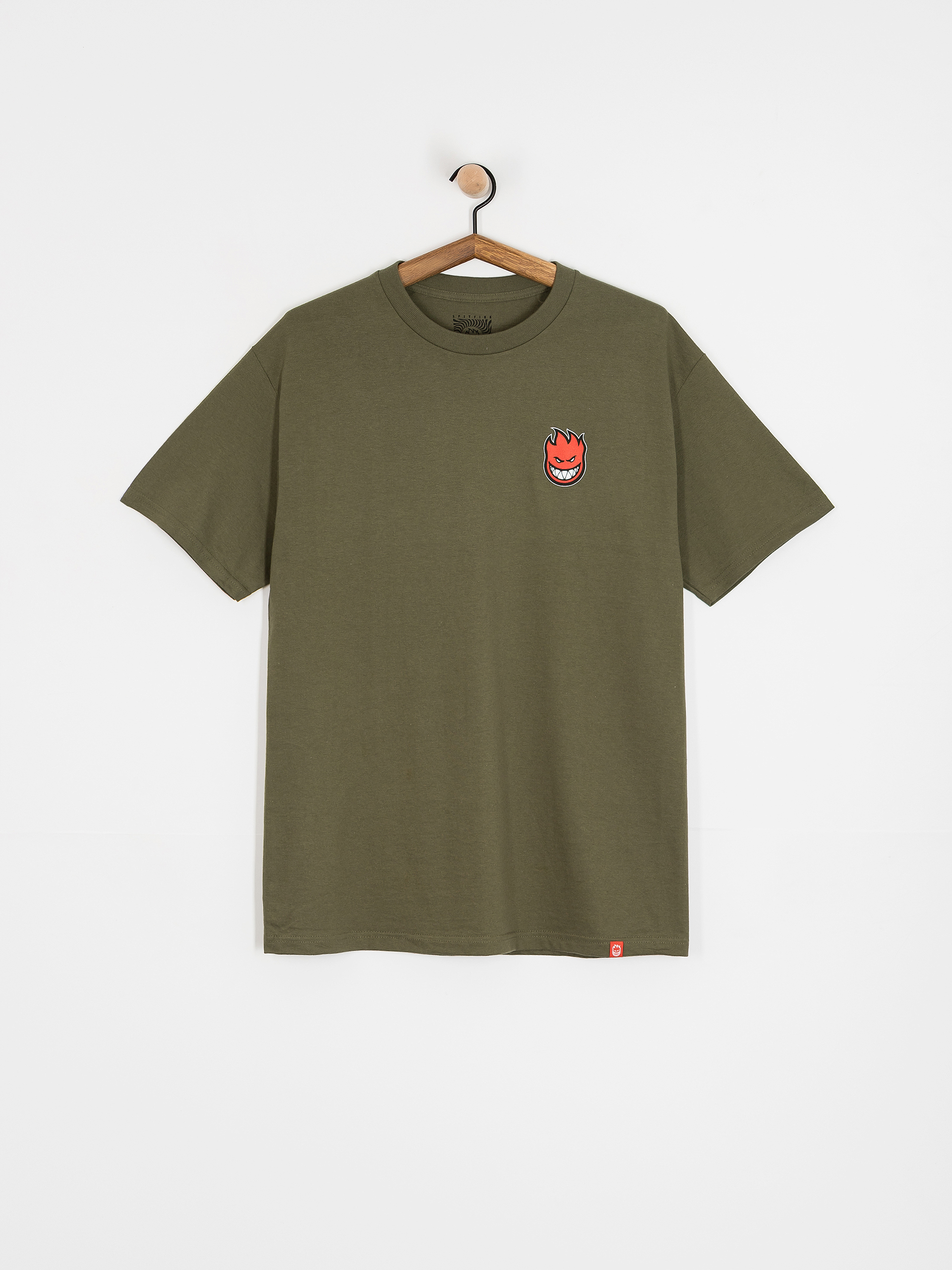 Футболка Spitfire Lil Bighead Fill (military green w/red black&white print)