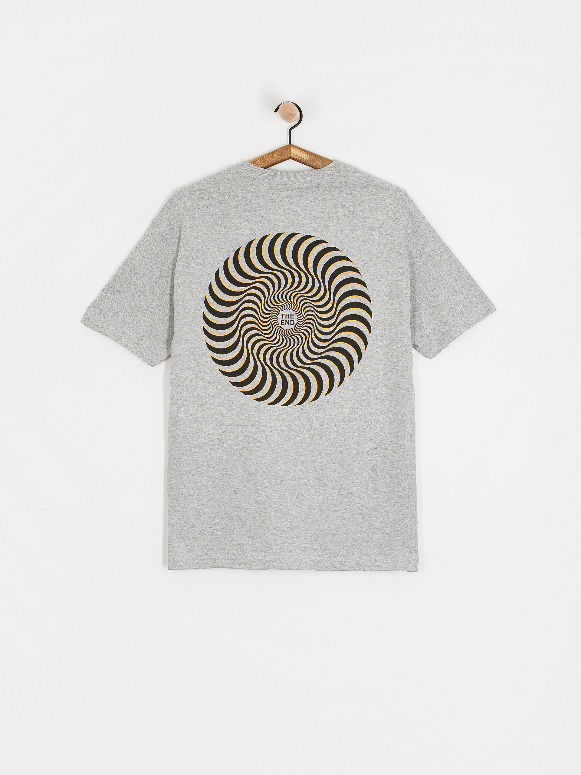 Футболка Spitfire Classic Swirl Overlay (heather grey w/black&gold prints)