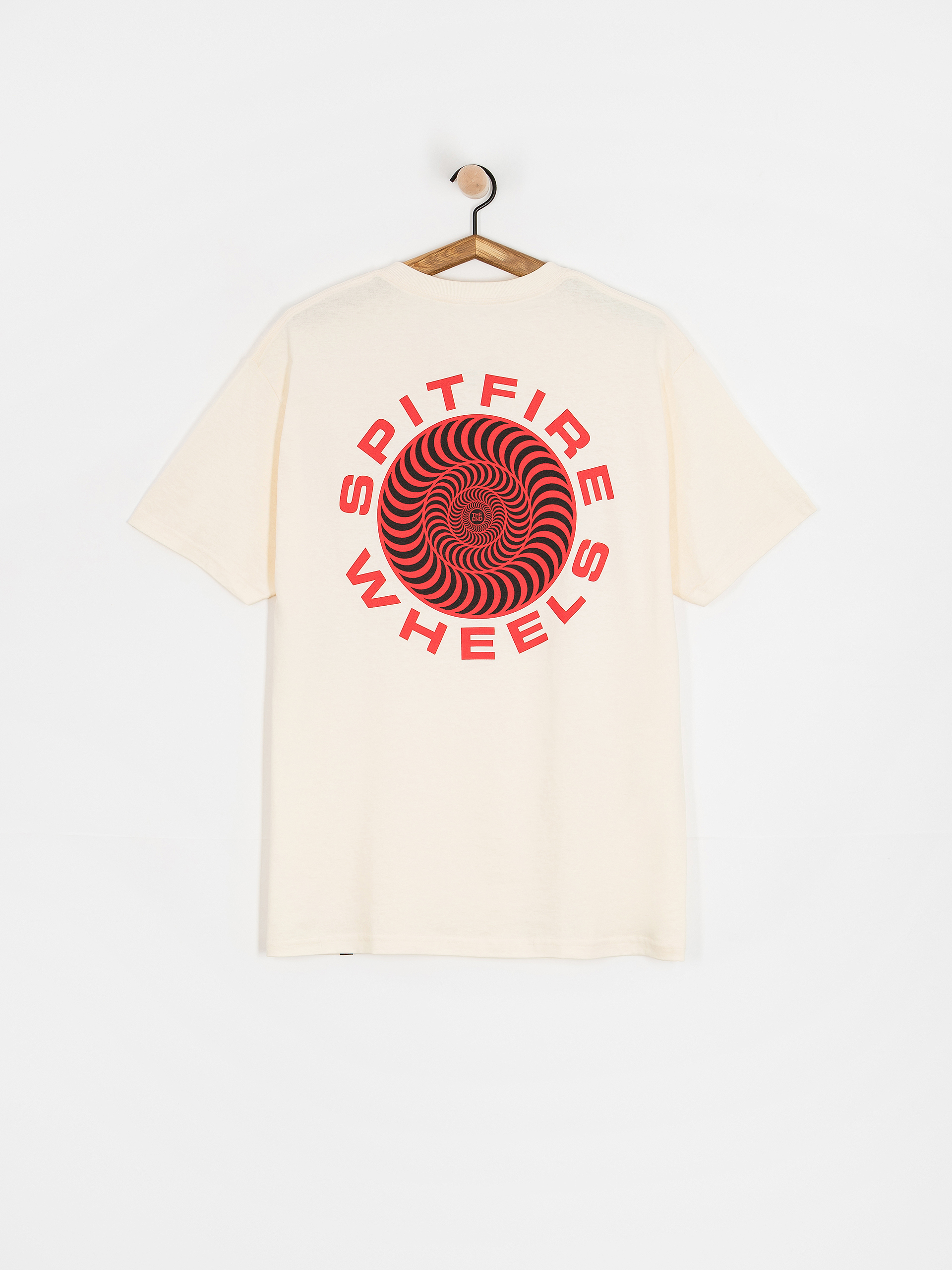 Футболка Spitfire Classic 87 Swirl Fill (cream w/red&black prints)
