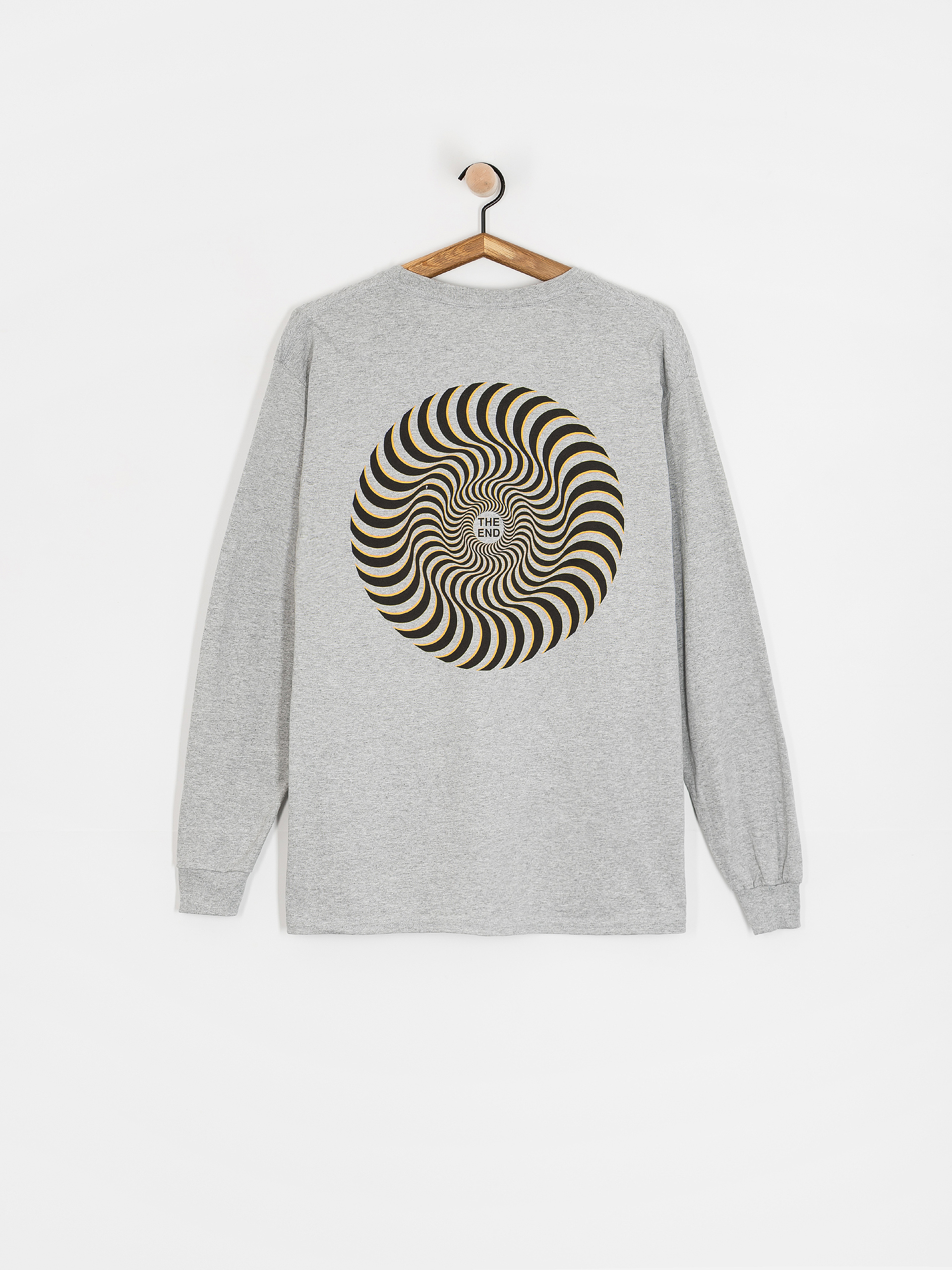 Лонгслів Spitfire Classic Swirl Overlay (sport grey w/black&yellow prints)