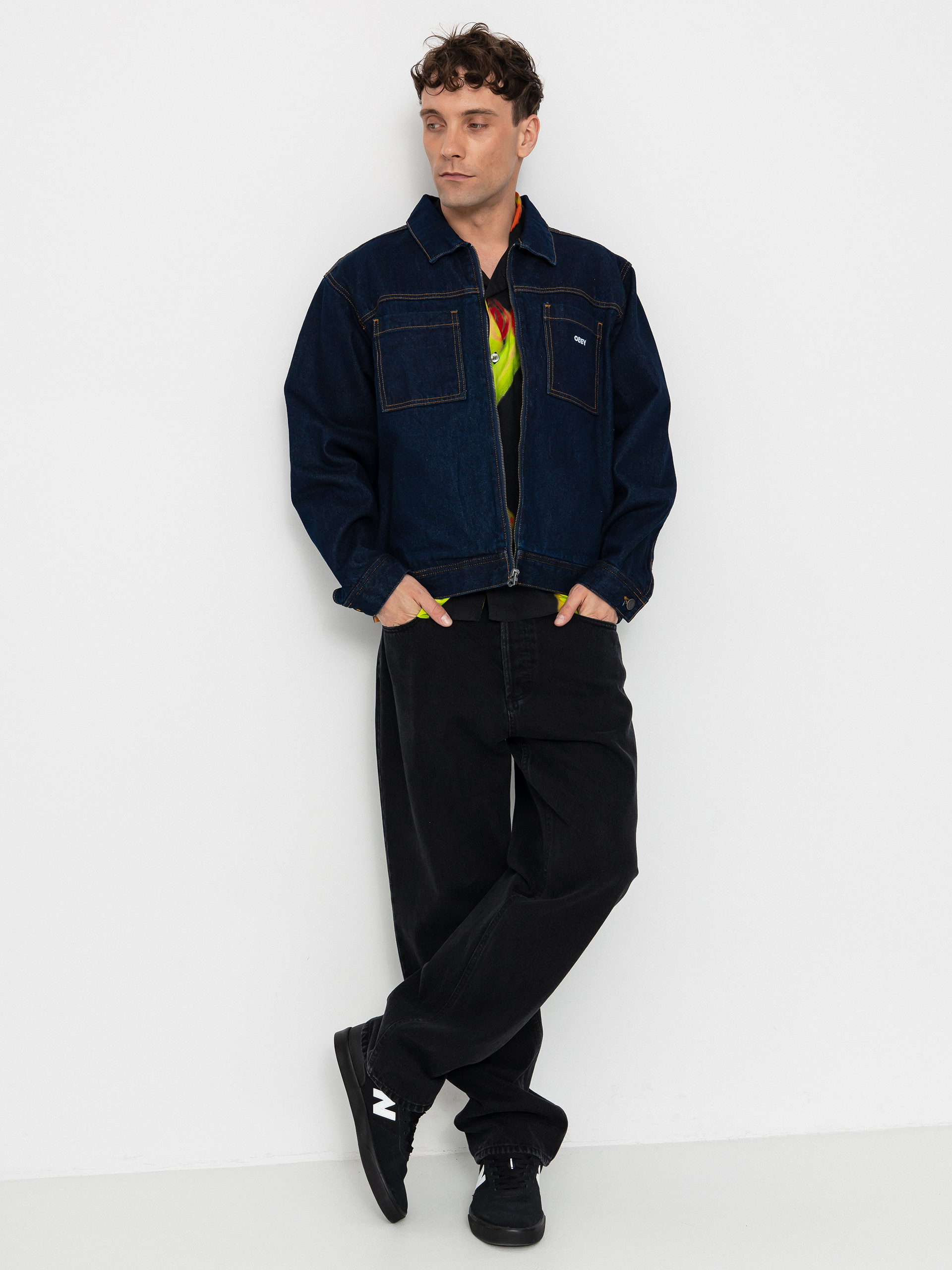 Куртка OBEY Icon Hardwork (rinse indigo)