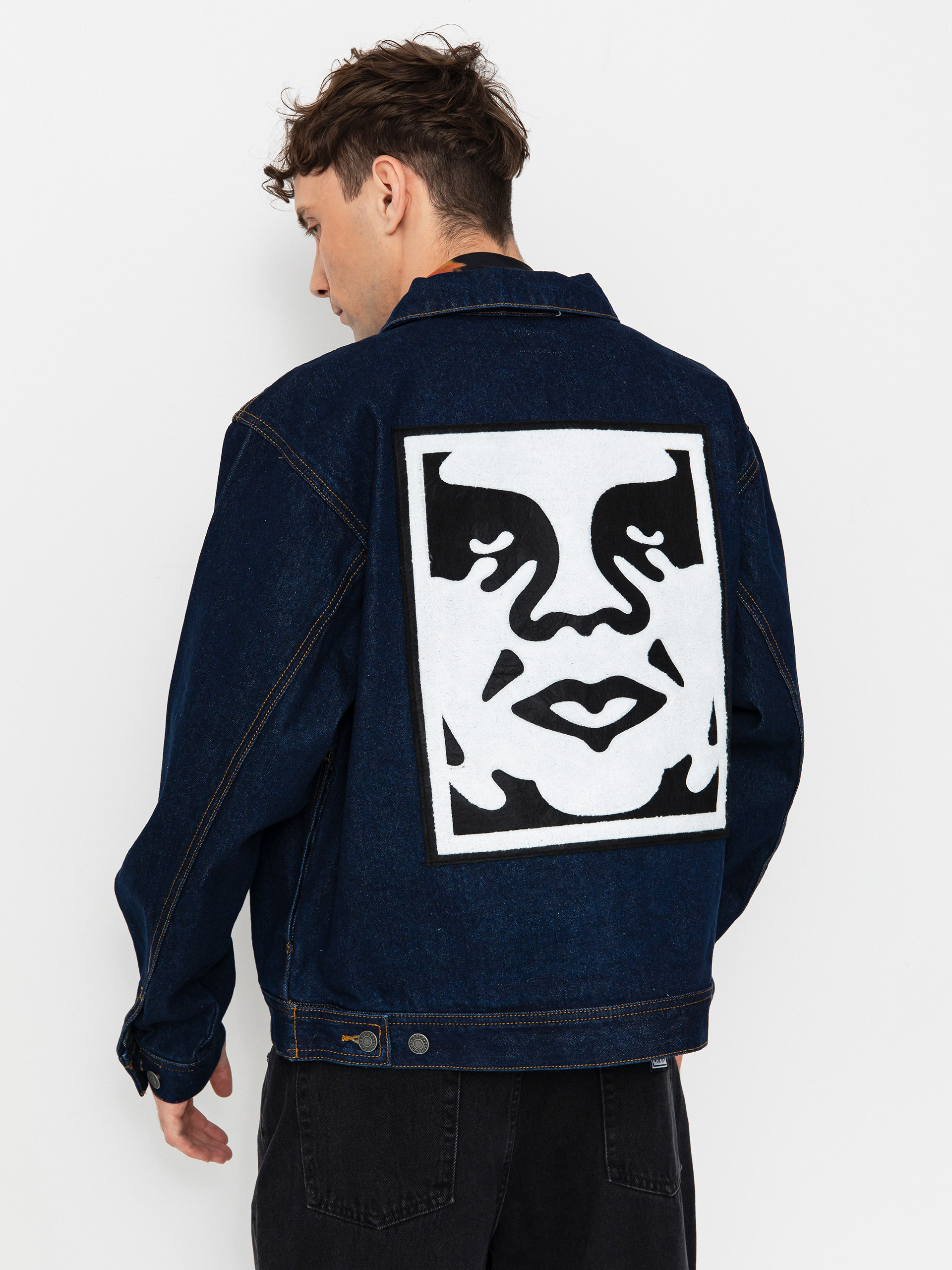 Куртка OBEY Icon Hardwork (rinse indigo)