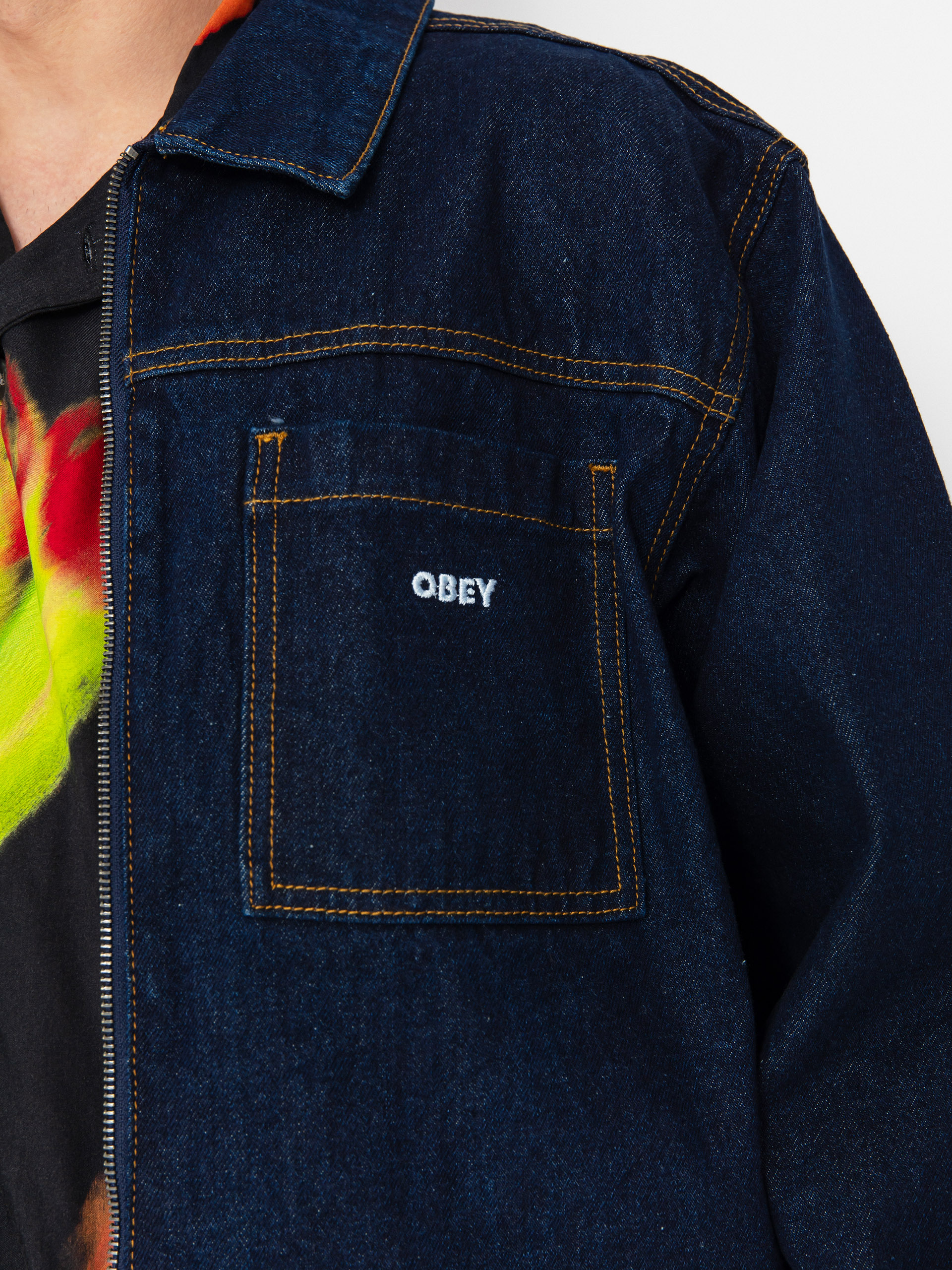 Куртка OBEY Icon Hardwork (rinse indigo)
