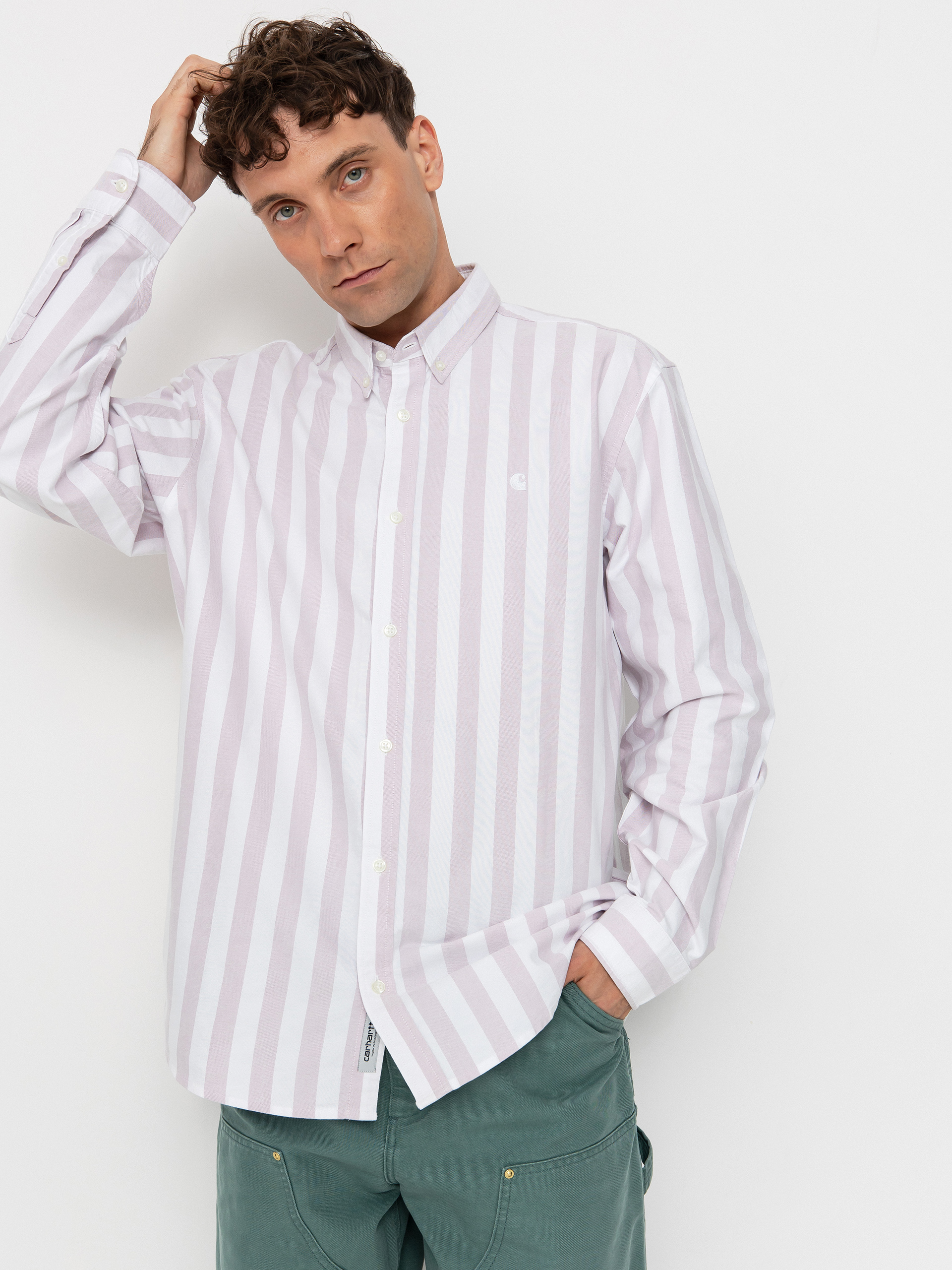 u0421u043eu0440u043eu0447u043au0430 Carhartt WIP Dillion (dillion stripe/hortensia/white)