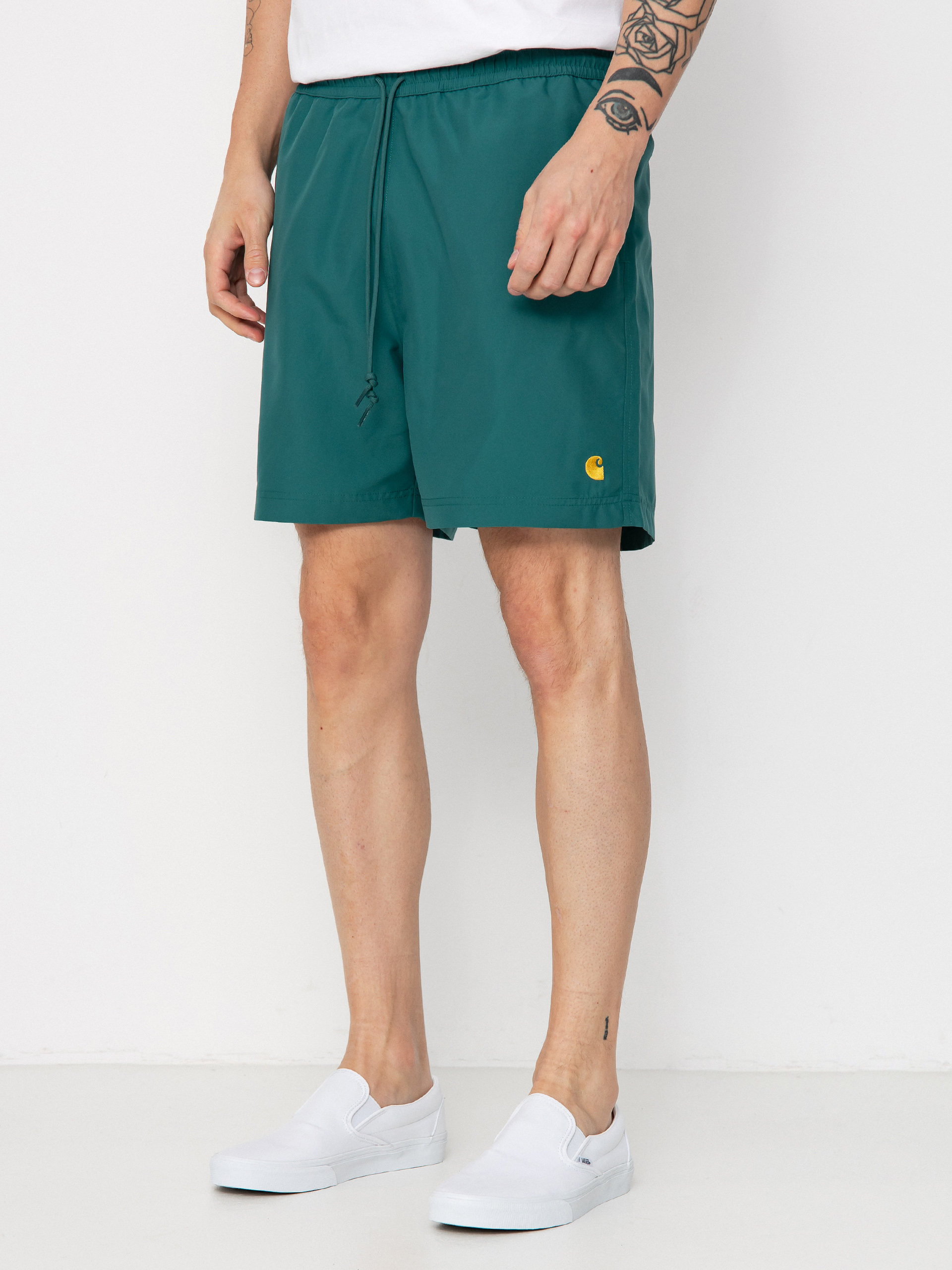 Шорти Carhartt WIP Chase Swim (rainforest/gold)
