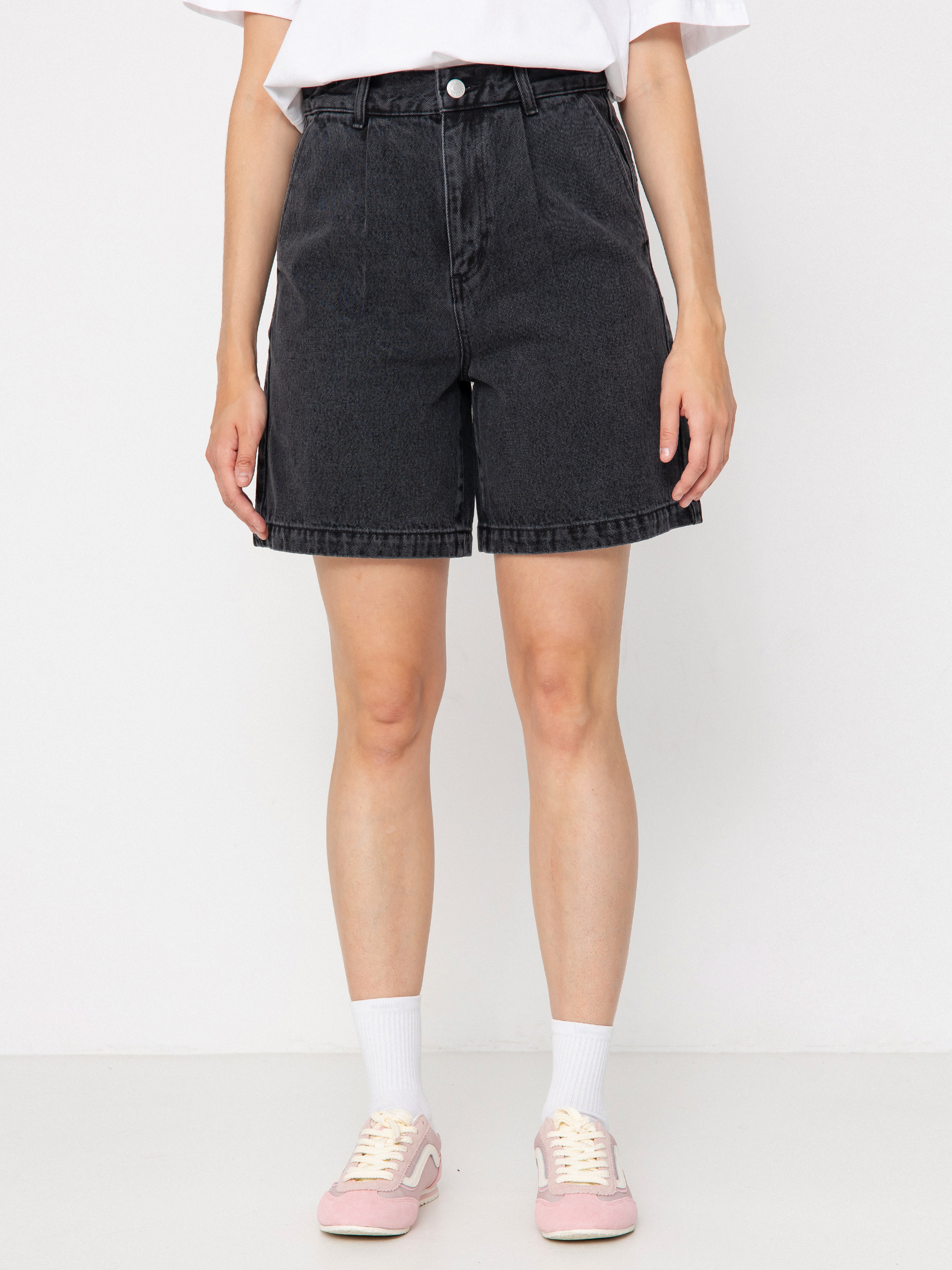 Шорти OBEY Eli II Denim Pleated Wmn (black ash)