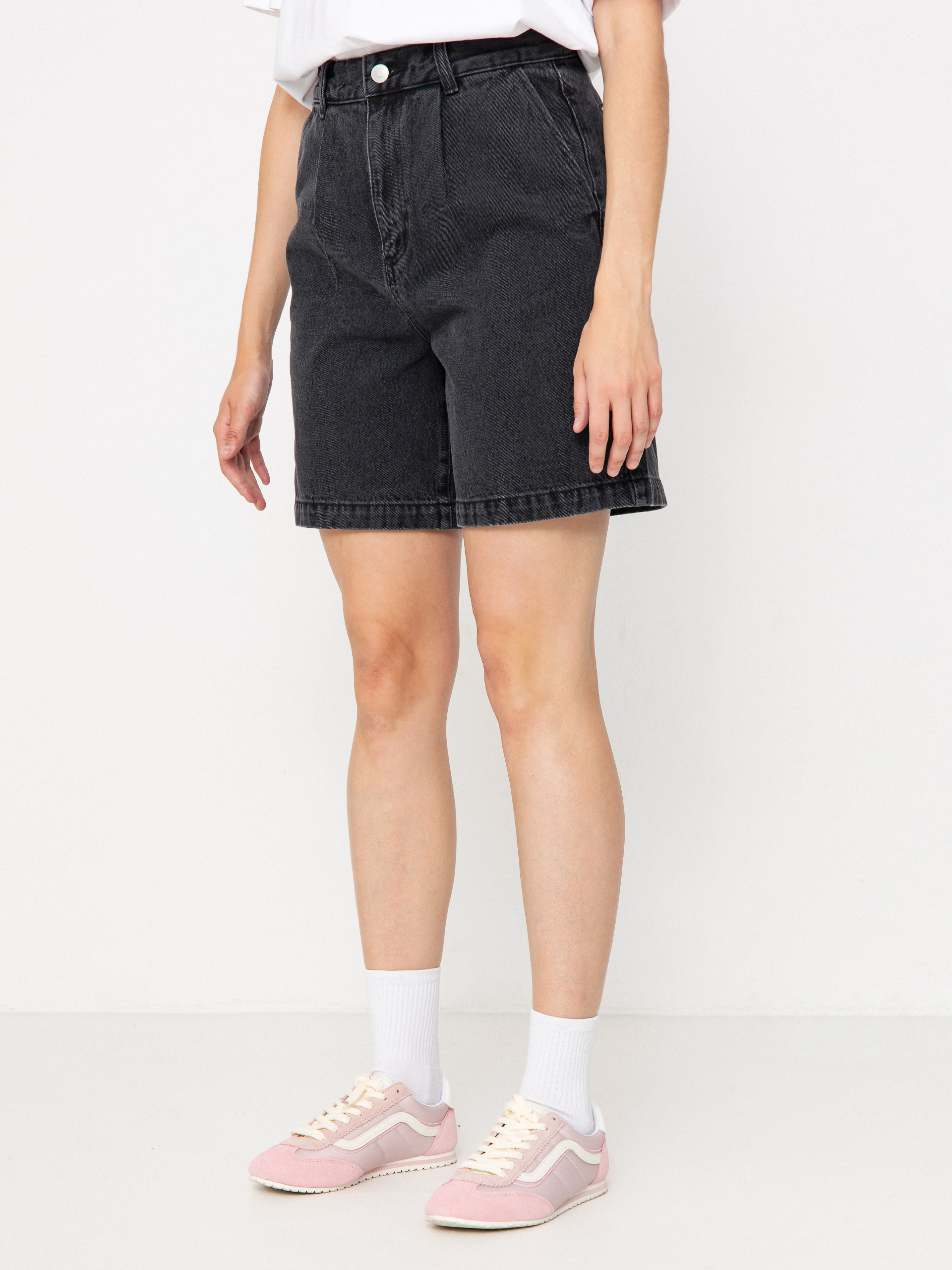 Шорти OBEY Eli II Denim Pleated Wmn (black ash)