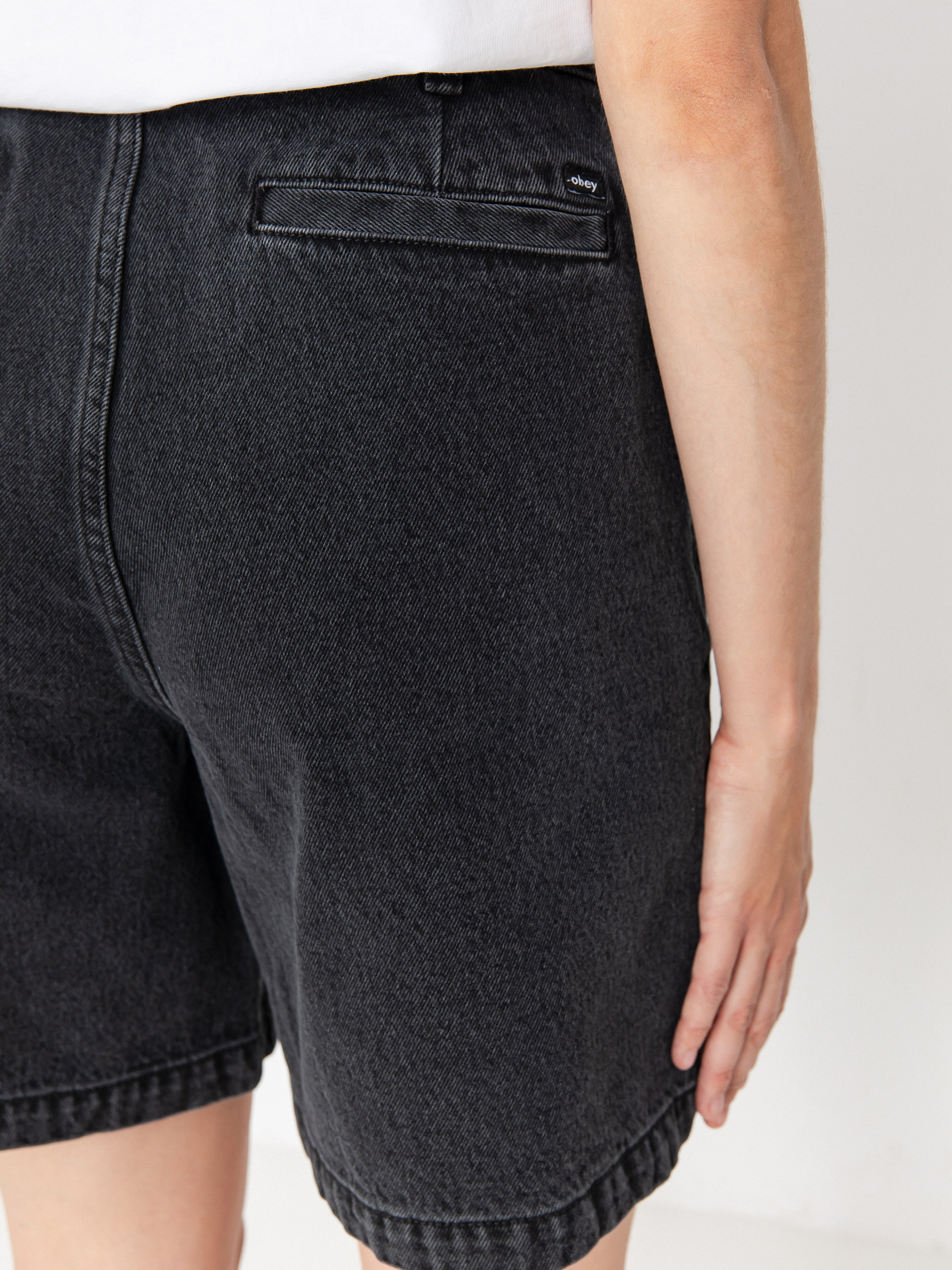 Шорти OBEY Eli II Denim Pleated Wmn (black ash)