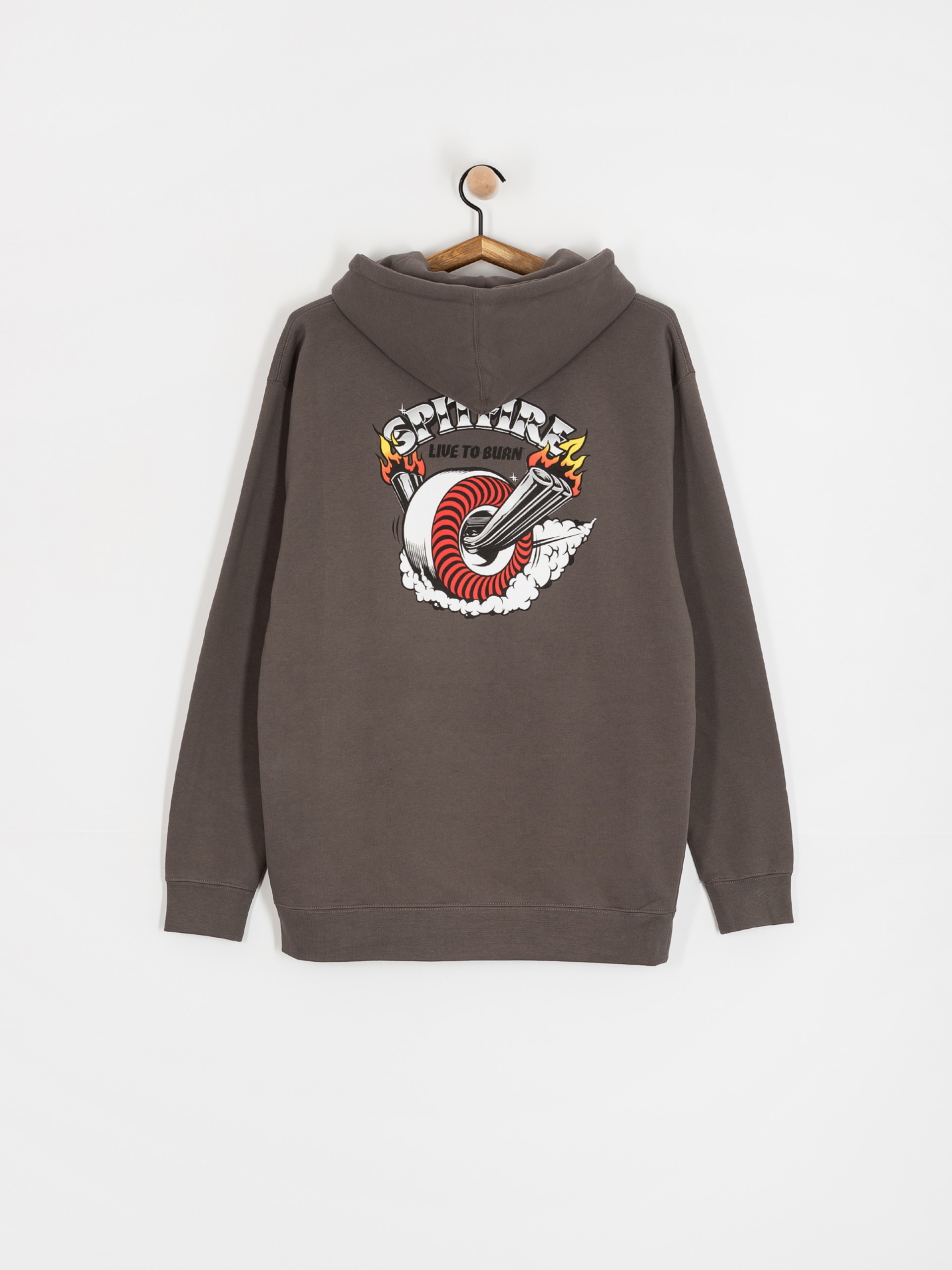 Худі Spitfire Burnout HD (charcoal solid w/multi color prints)