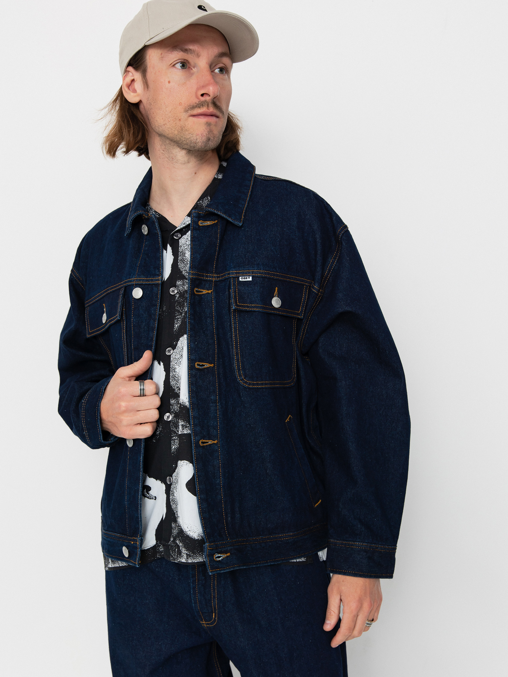 Куртка OBEY Opena Jacket (rinse indigo)