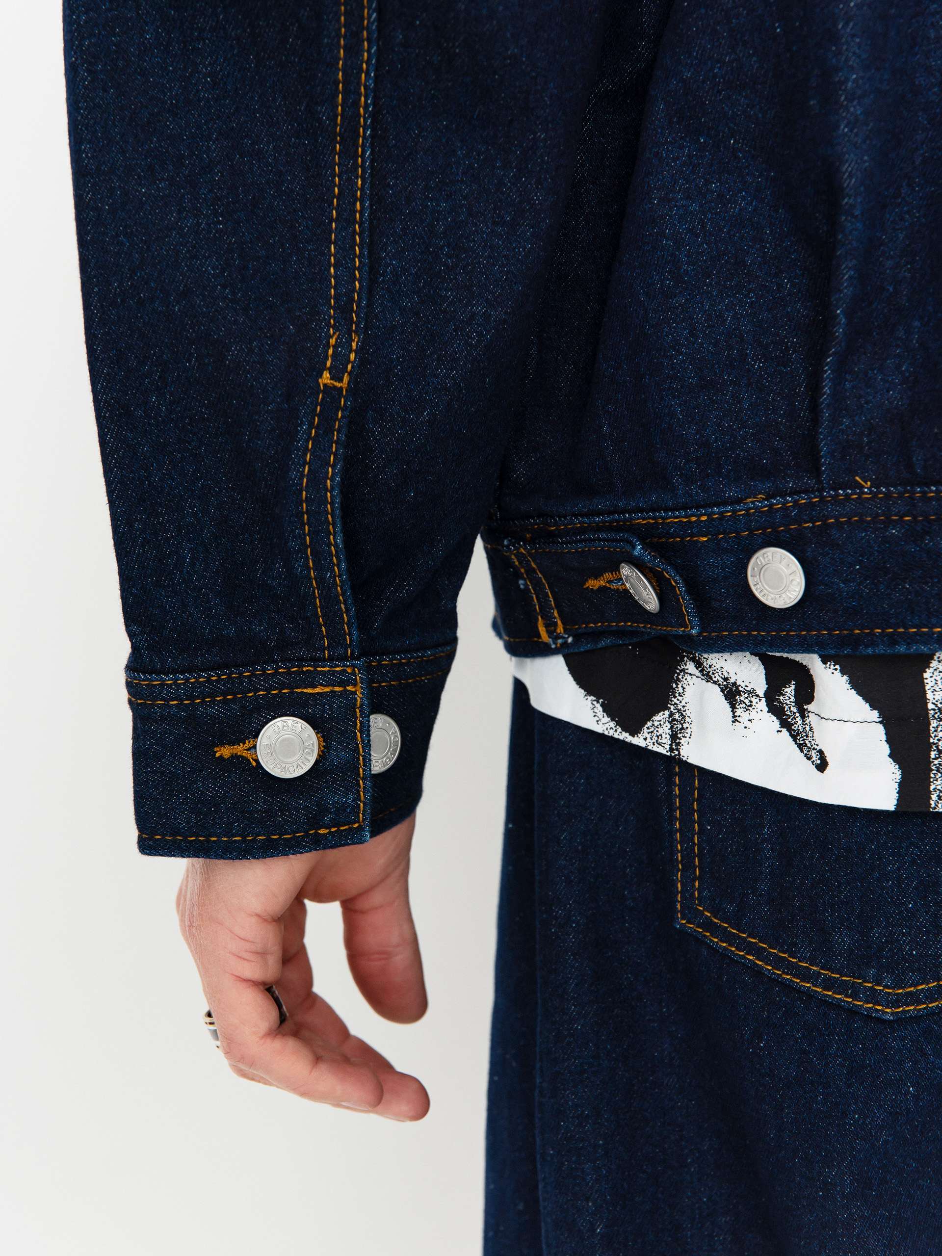 Куртка OBEY Opena Jacket (rinse indigo)