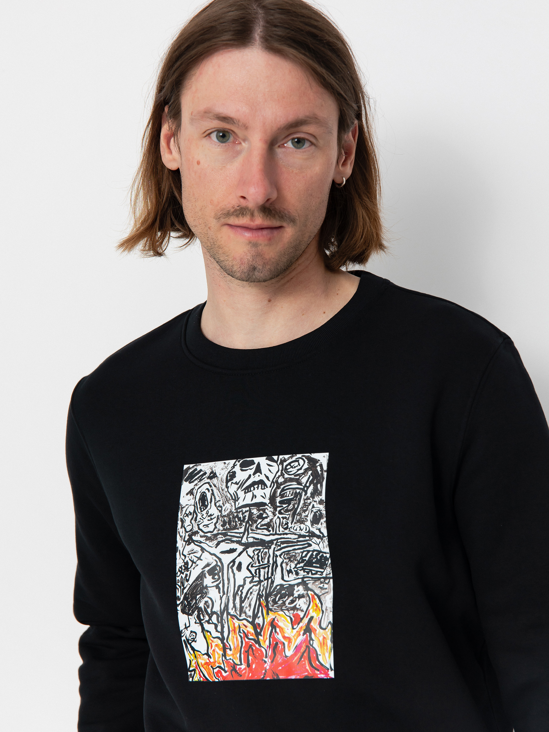 Світшот Poetic Collective Burning Skull (black)
