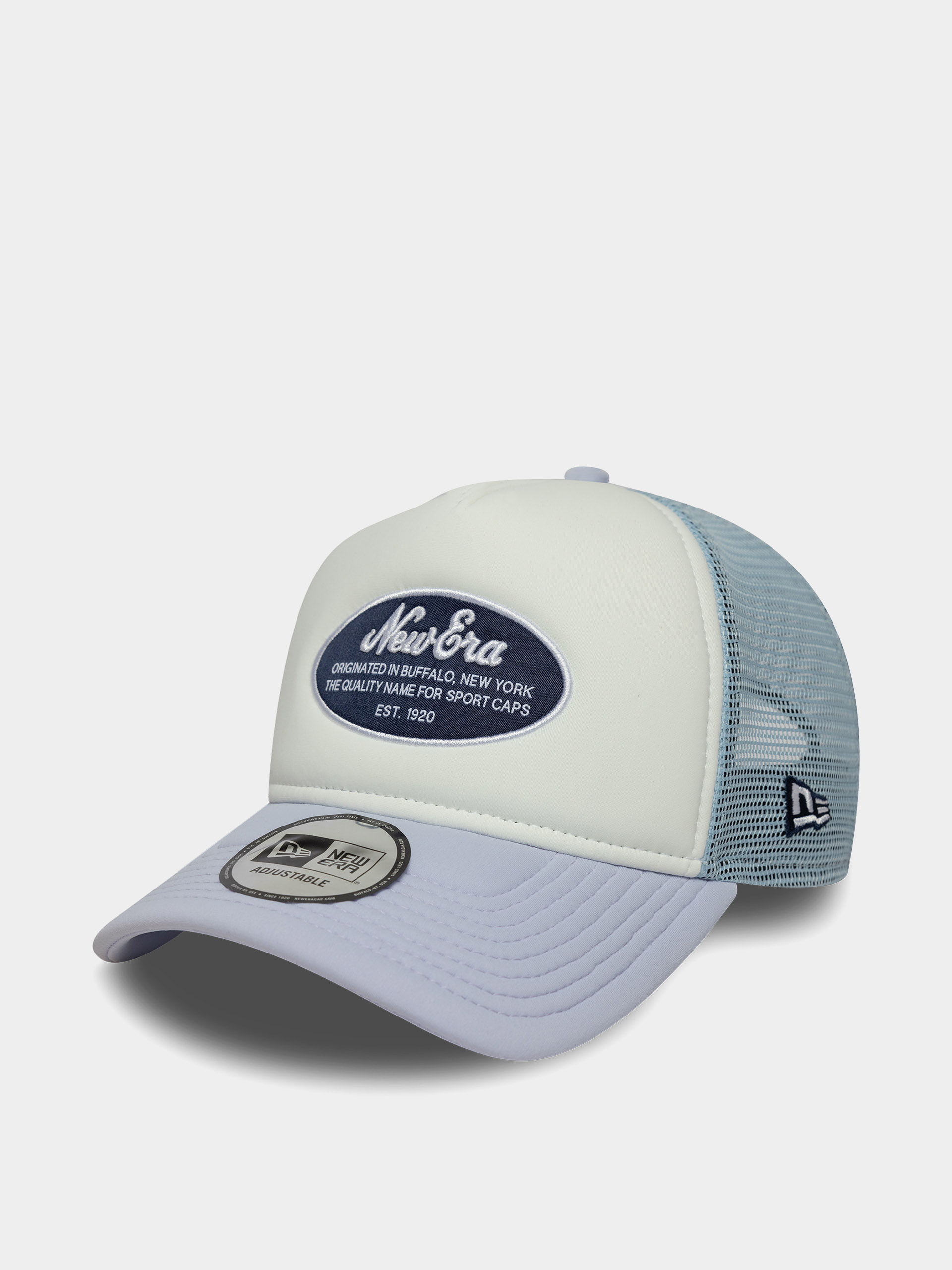 Кепка New Era Oval Foam Patch Trucker (white/violet)