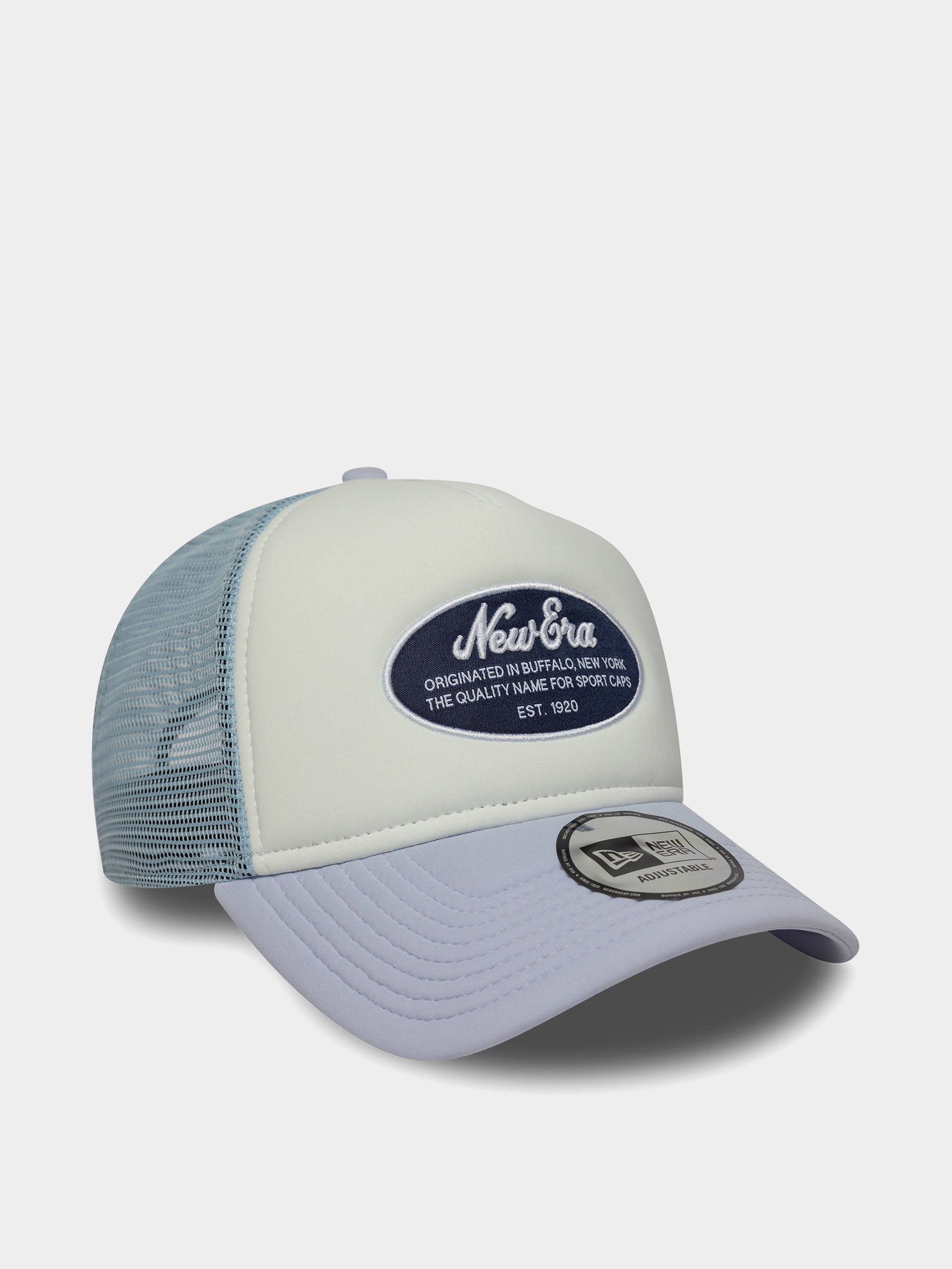 Кепка New Era Oval Foam Patch Trucker (white/violet)