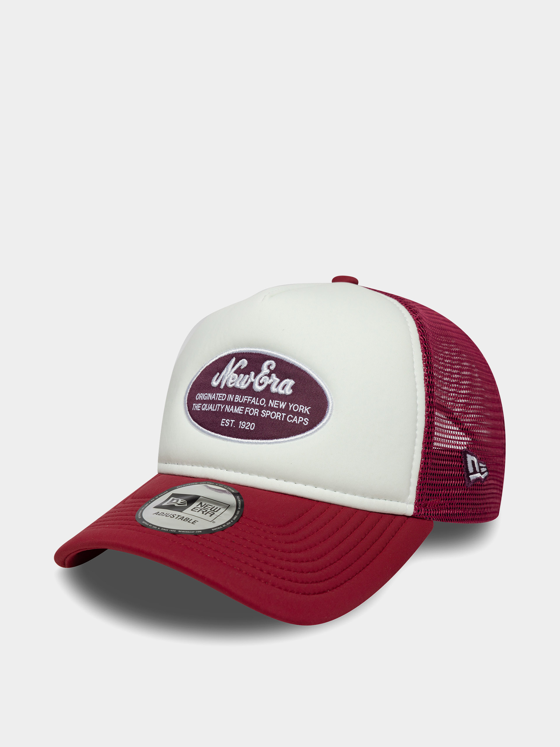 Кепка New Era Oval Foam Patch Trucker (cherry/white)
