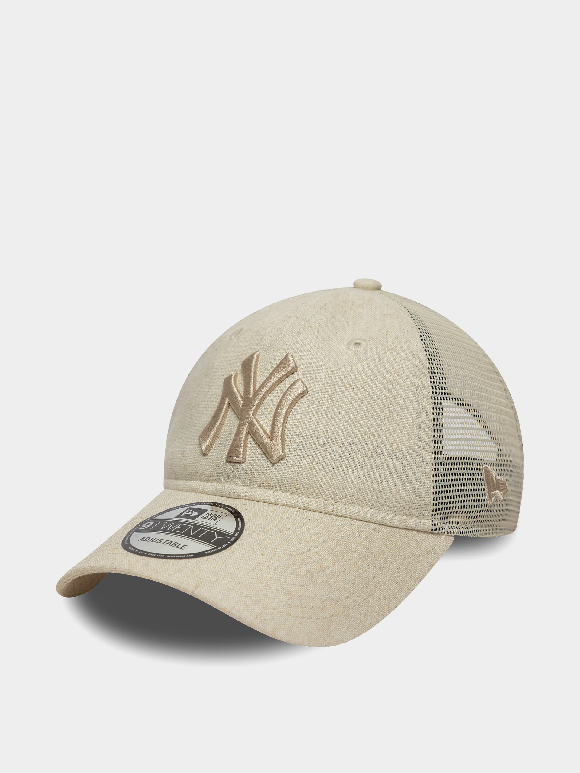 Кепка New Era Linen 9Twenty Trucker New York Yankees (stone)