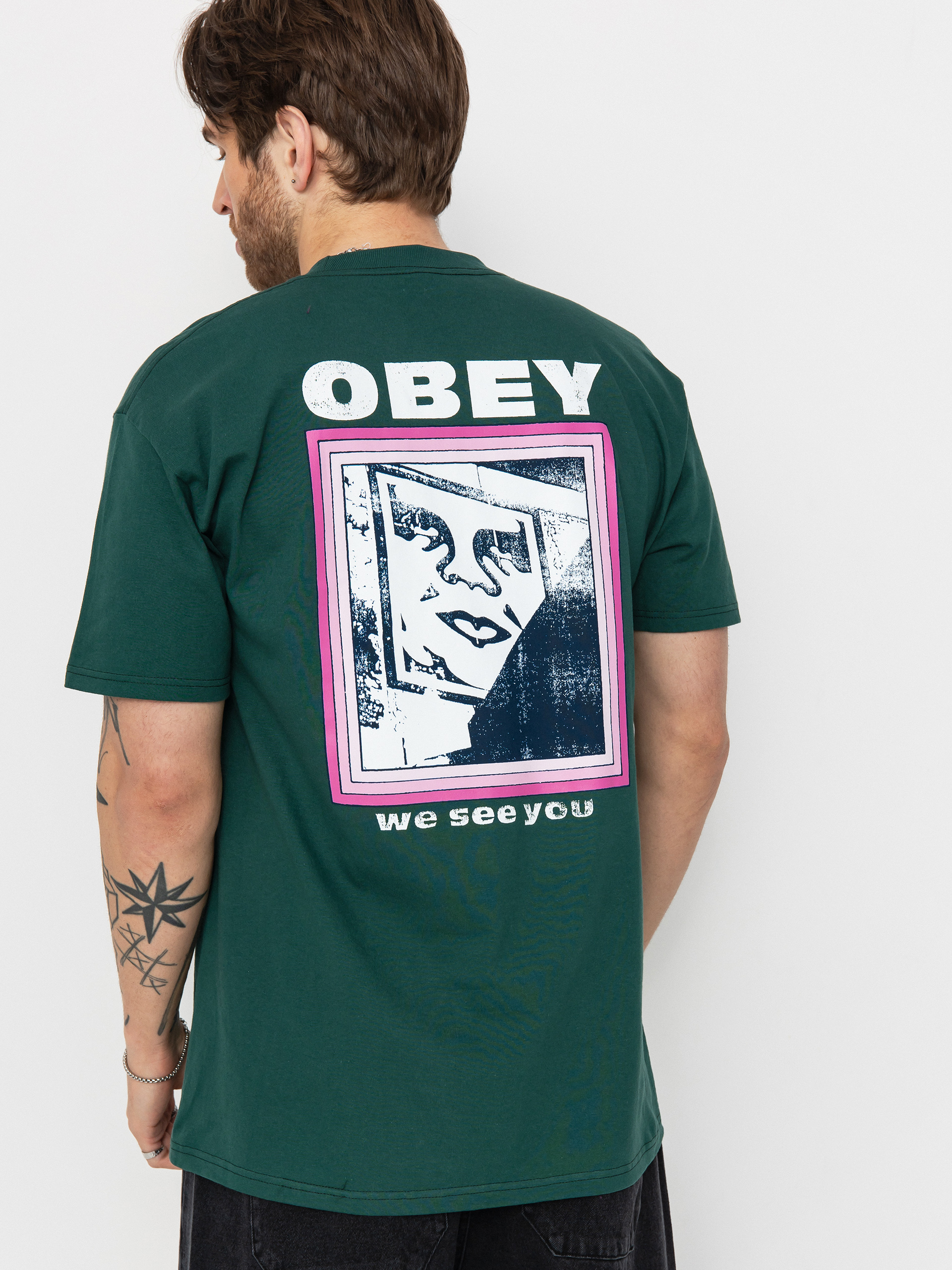Футболка OBEY We See You (rain forest)