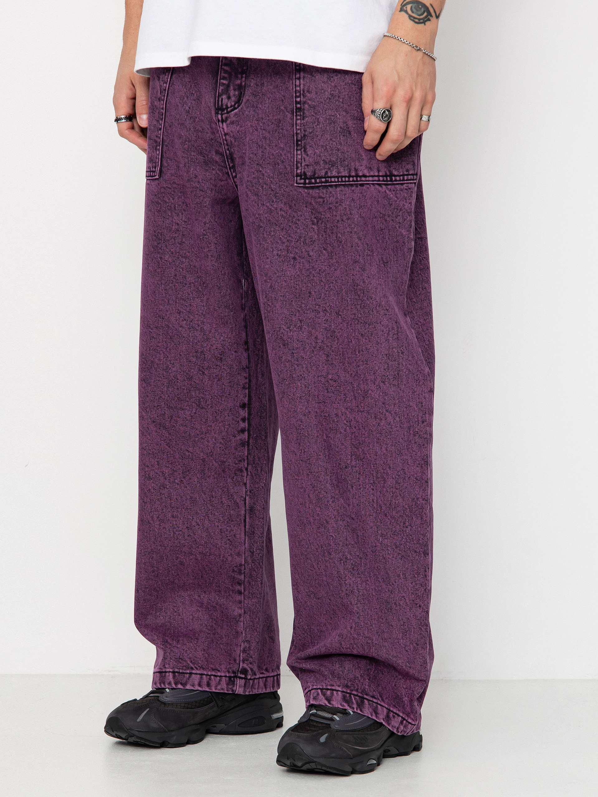 Штани Poetic Collective Painter (purple acid wash denim)
