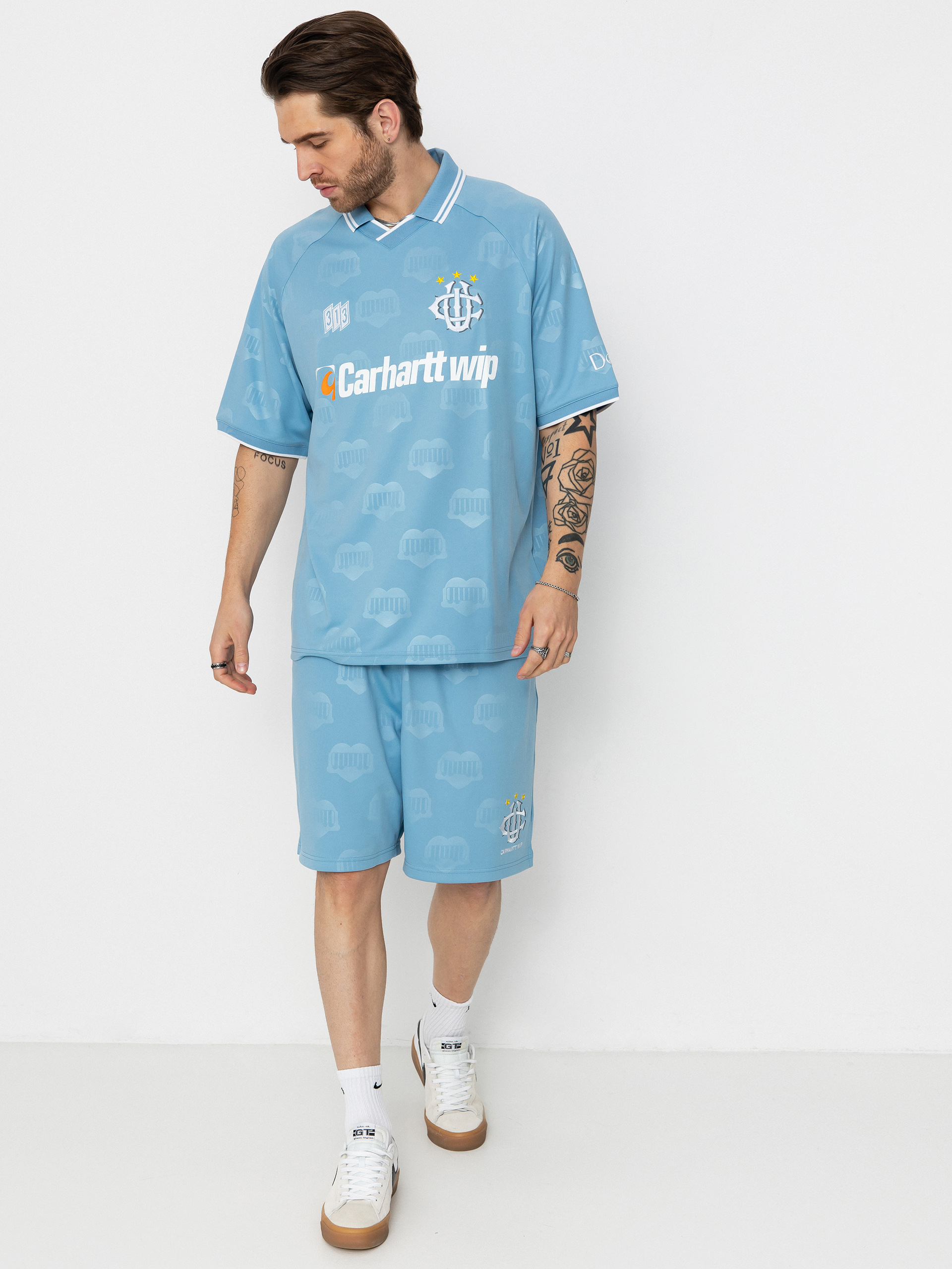 Футболка Carhartt WIP Hartts Football (heart train jacquard/bluebird)