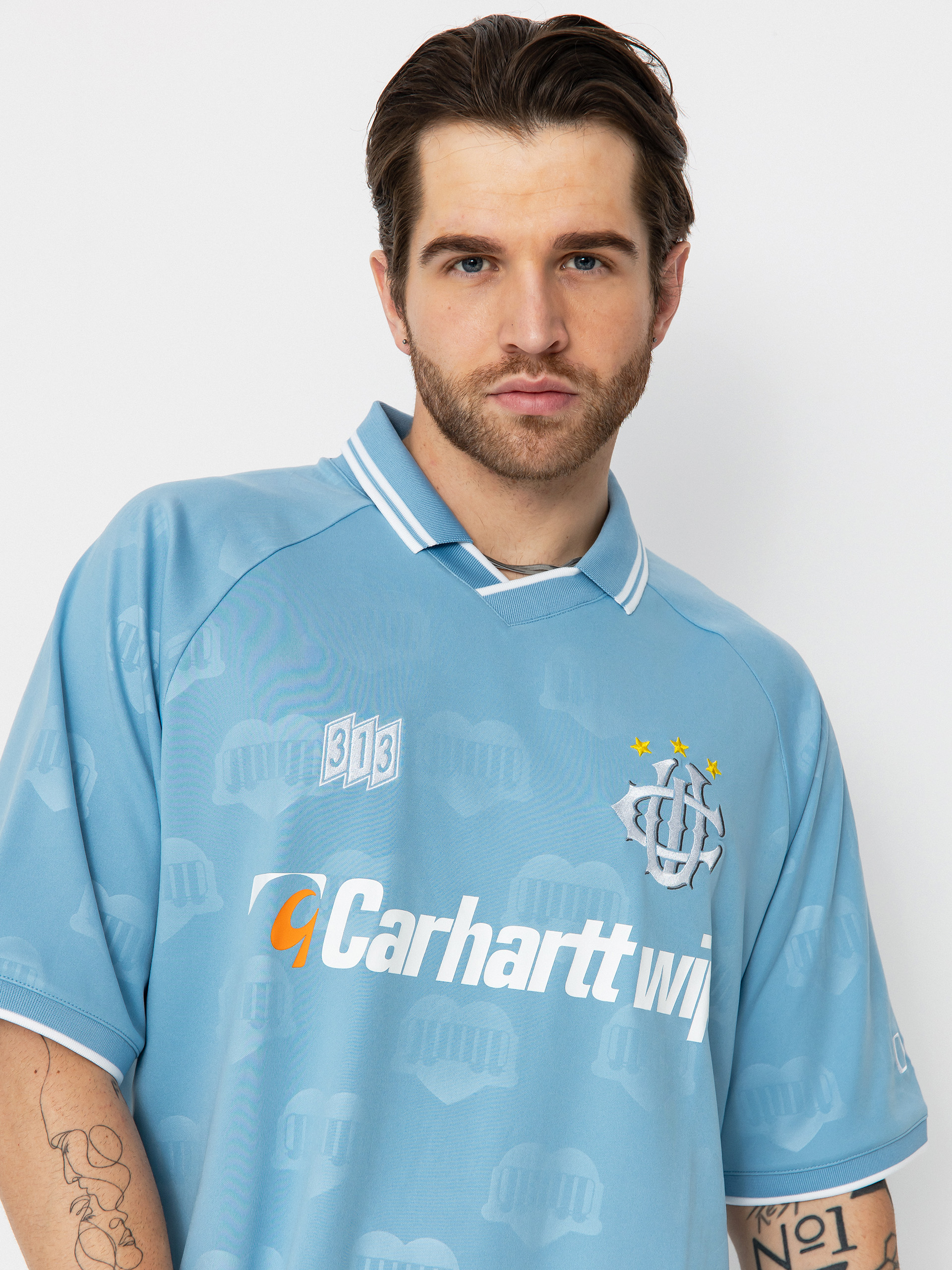 Футболка Carhartt WIP Hartts Football (heart train jacquard/bluebird)