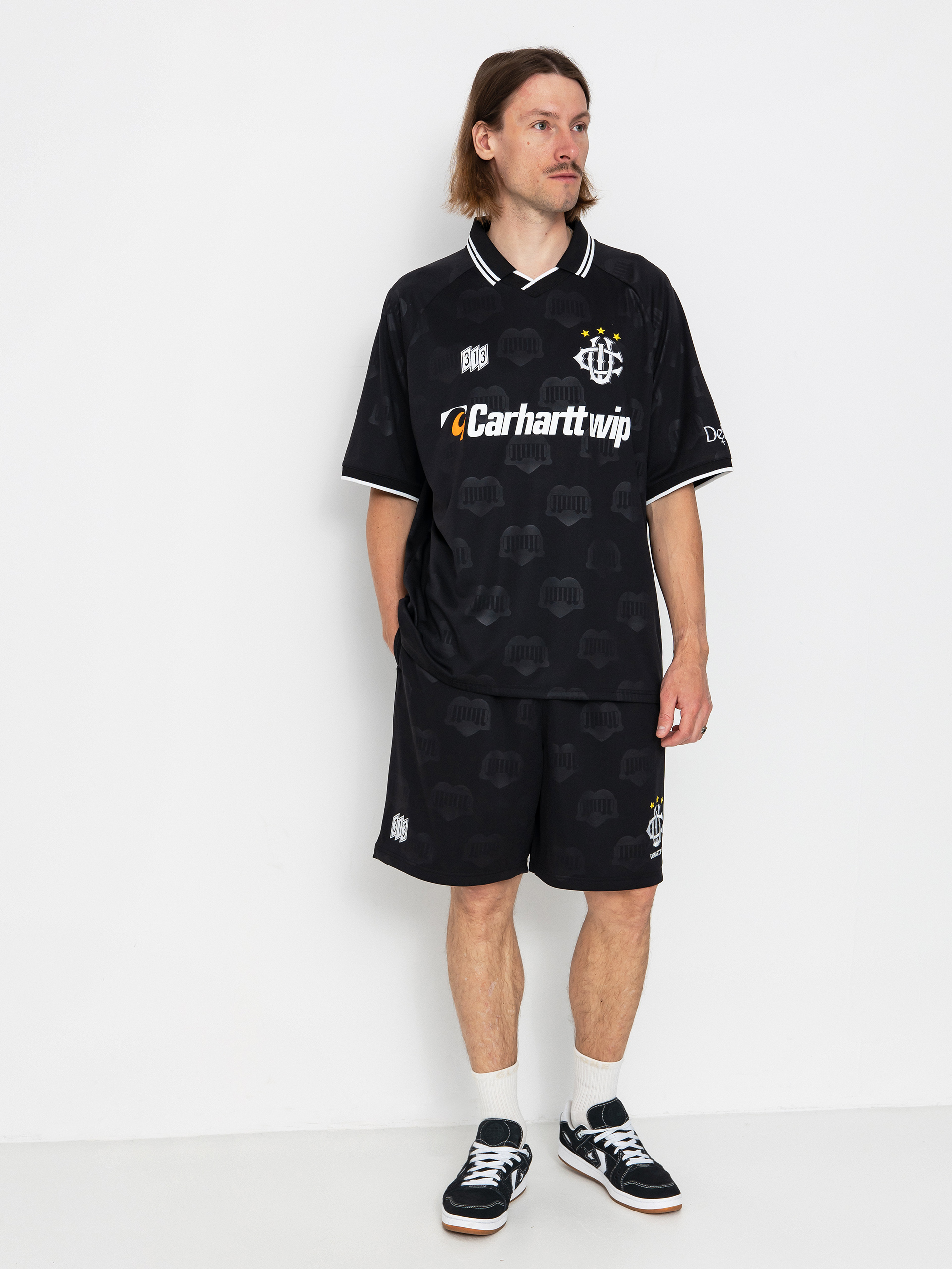 Футболка Carhartt WIP Hartts Football (heart train jacquard/black)
