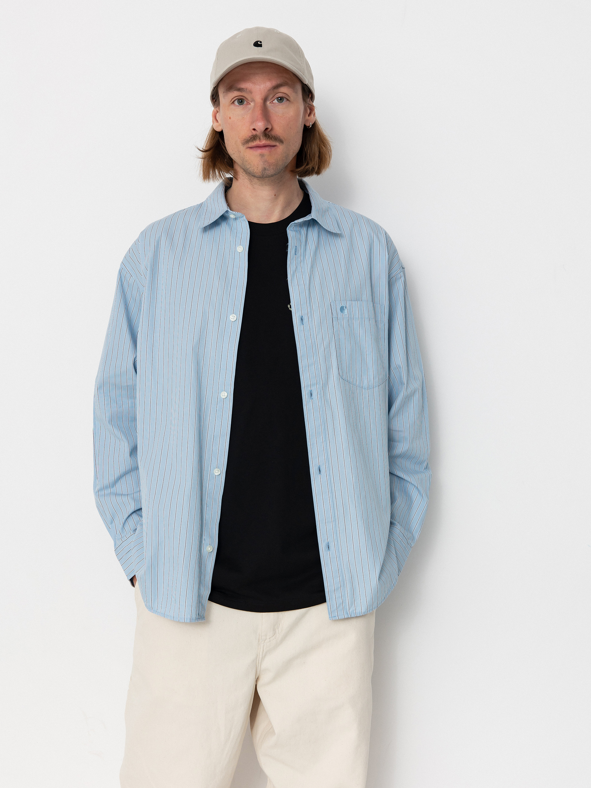 u0421u043eu0440u043eu0447u043au0430 Carhartt WIP Notus (bova stripe/bluebird)