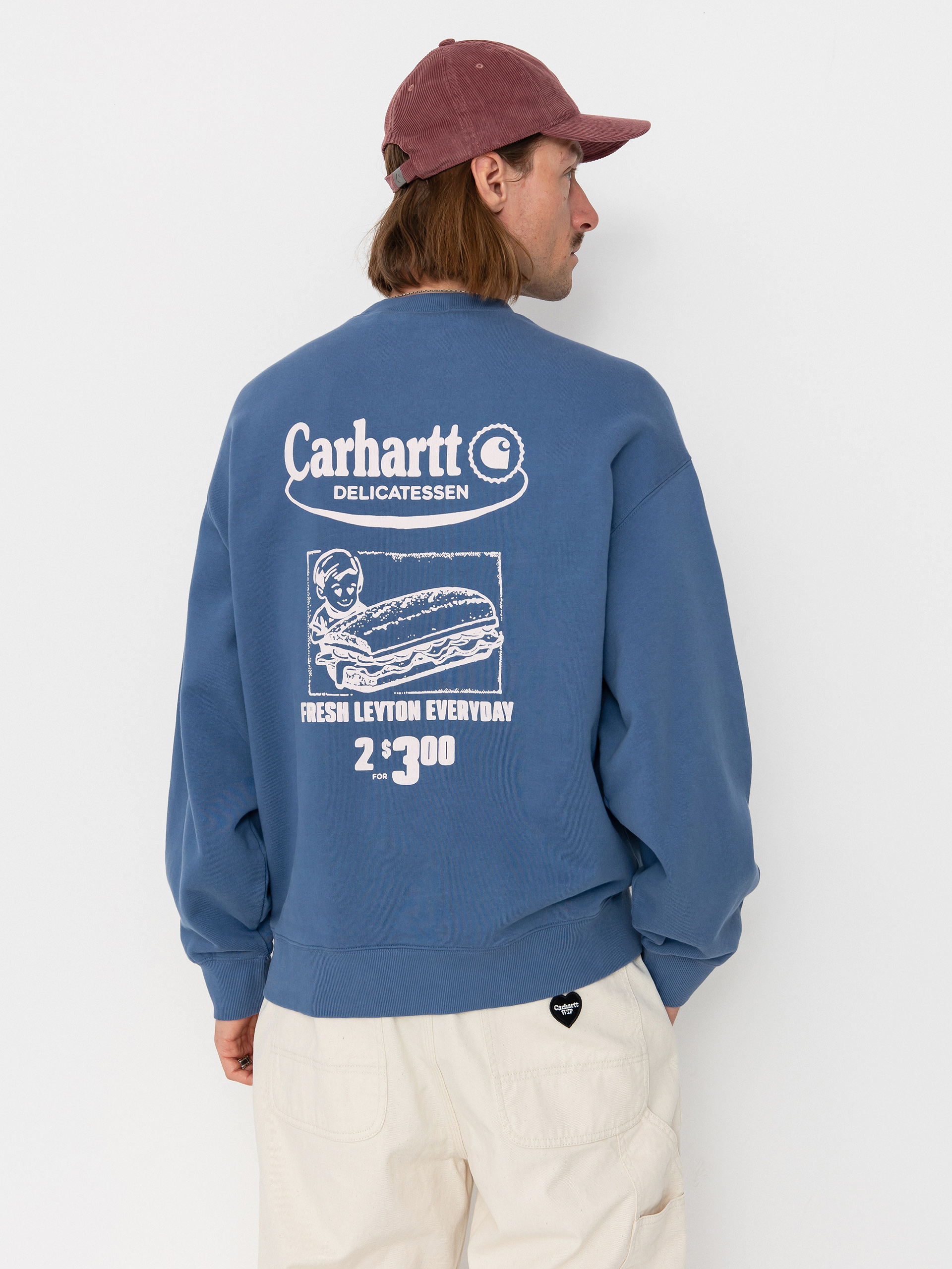 Світшот Carhartt WIP Catalogue (blue iris/air pink)