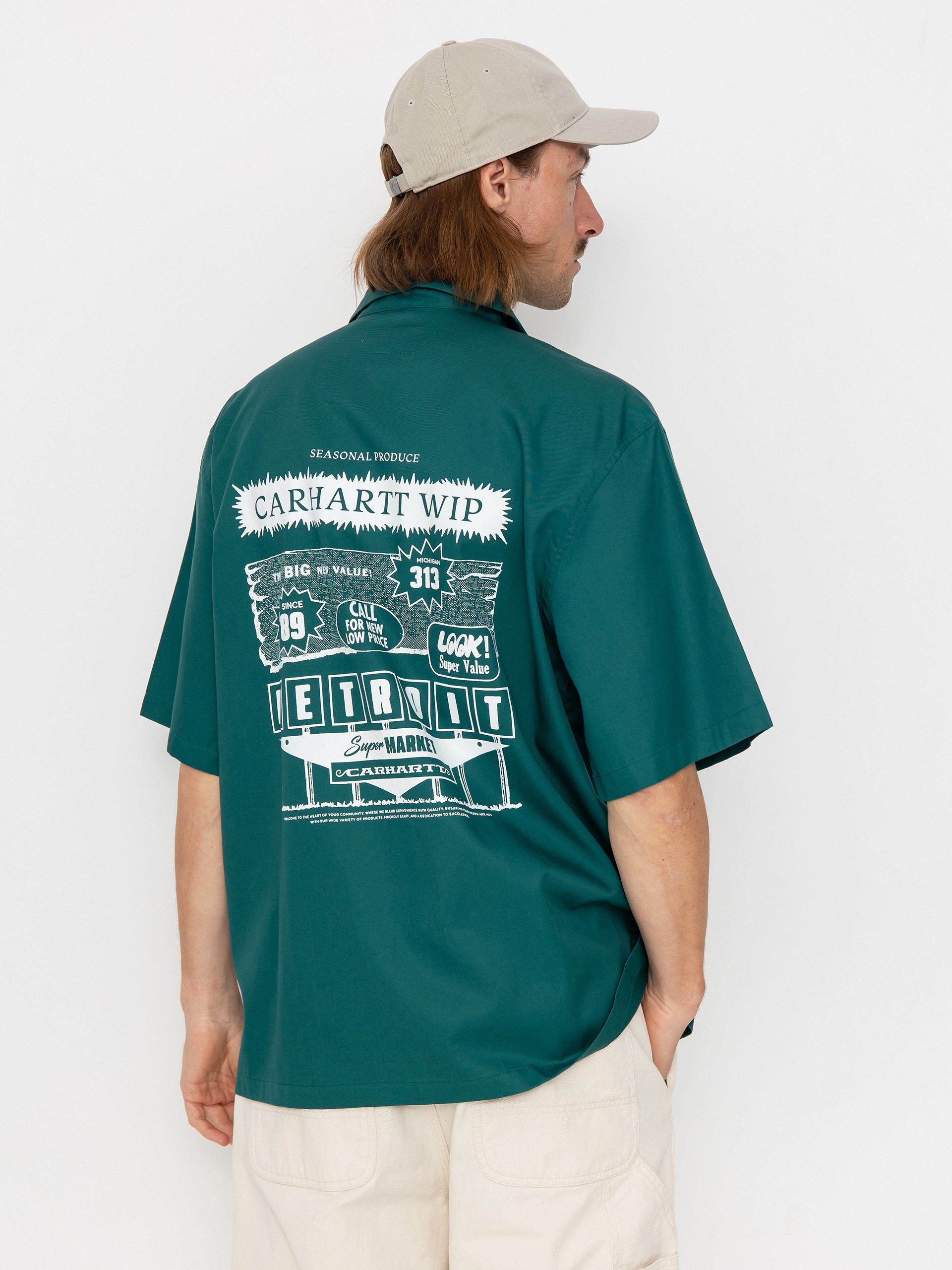 u0421u043eu0440u043eu0447u043au0430 Carhartt WIP Deli (rainforest/white)