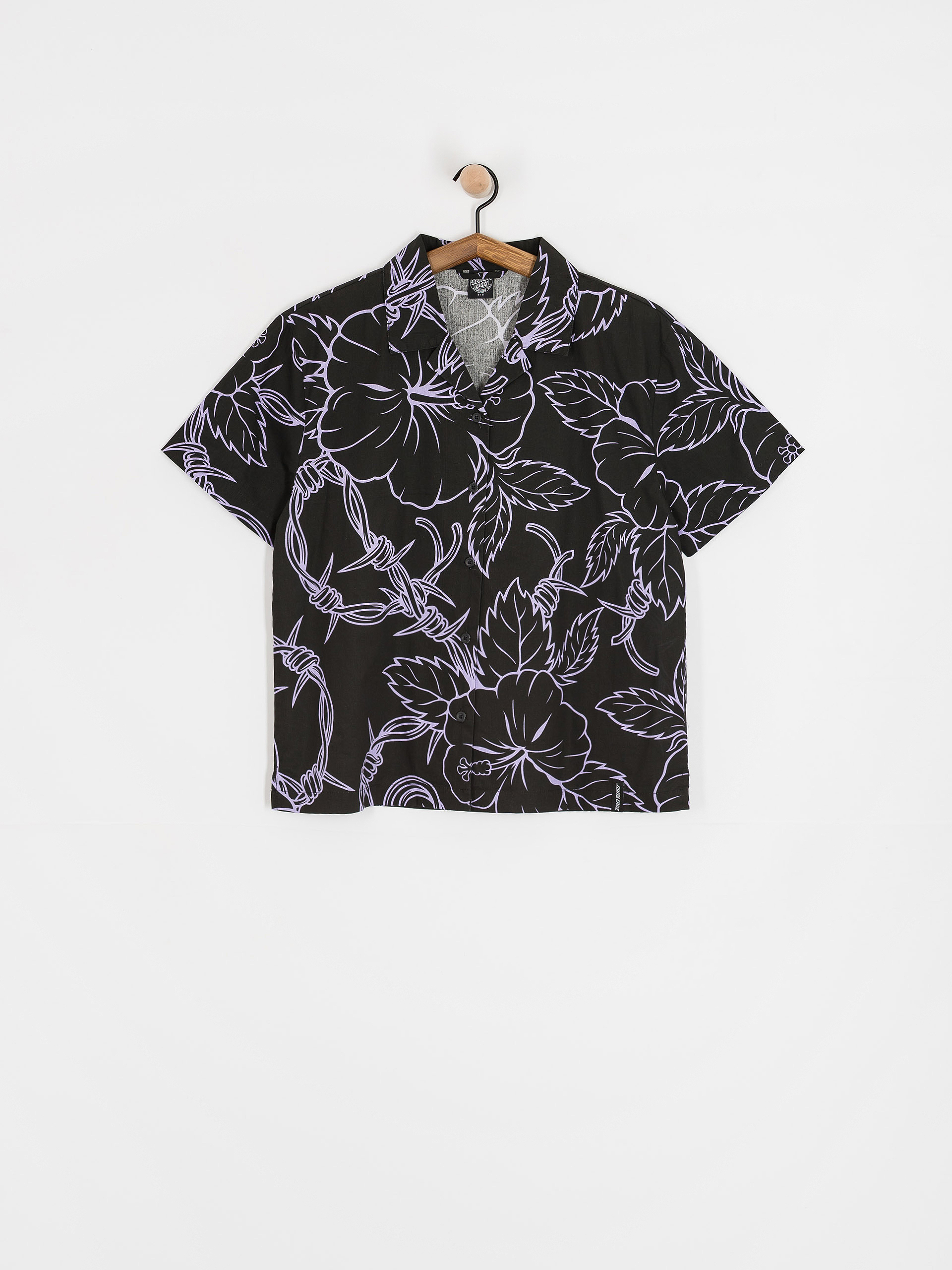 Сорочка Santa Cruz Mono Cabana Shirt Wmn (black/lavender)