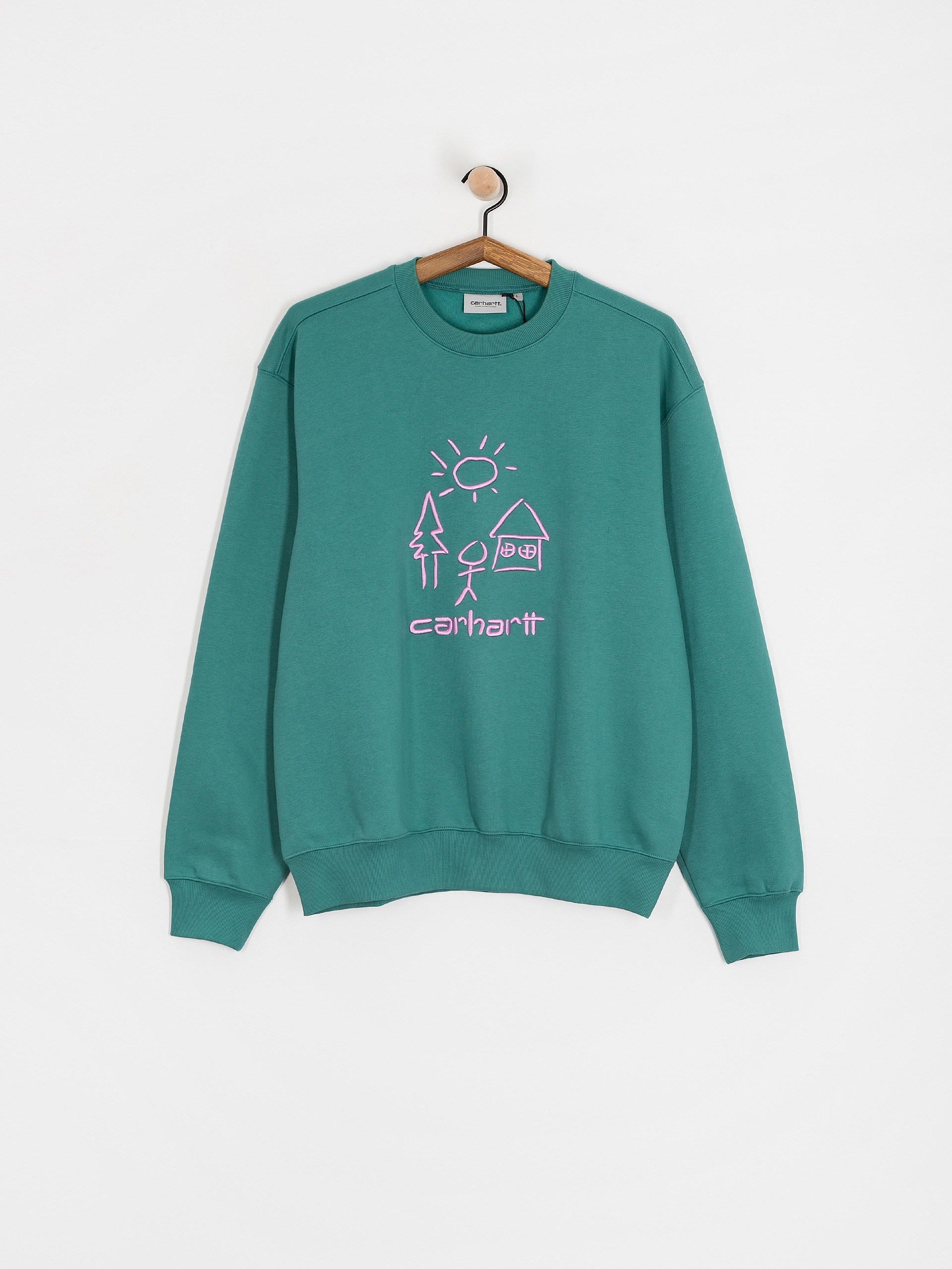 Світшот Carhartt WIP Masterpiece (saguaro/pink)
