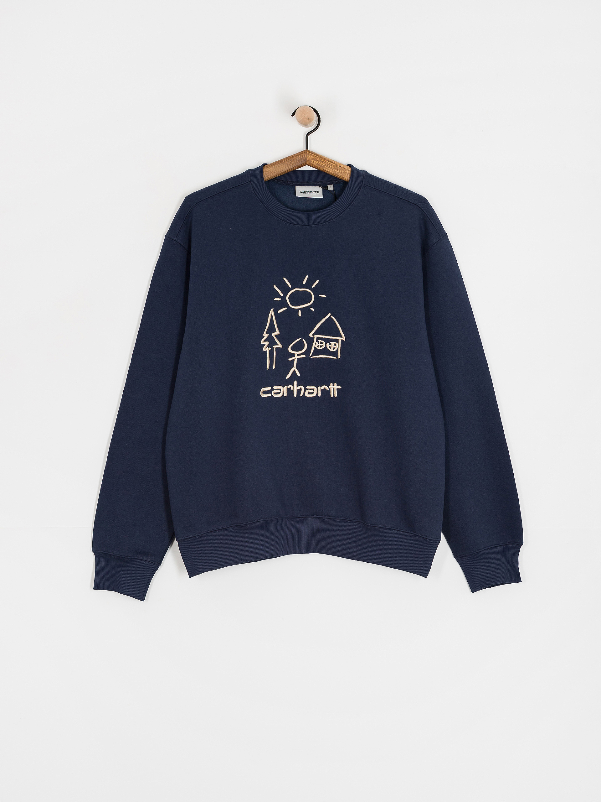 Світшот Carhartt WIP Masterpiece (air force blue/dusty h brown)