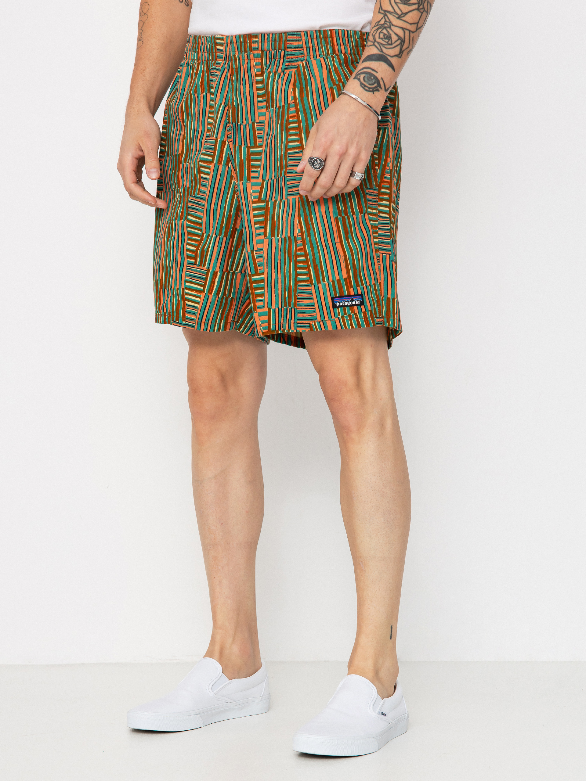 Шорти Patagonia Funhoggers (quilty fitz/heartleaf green)