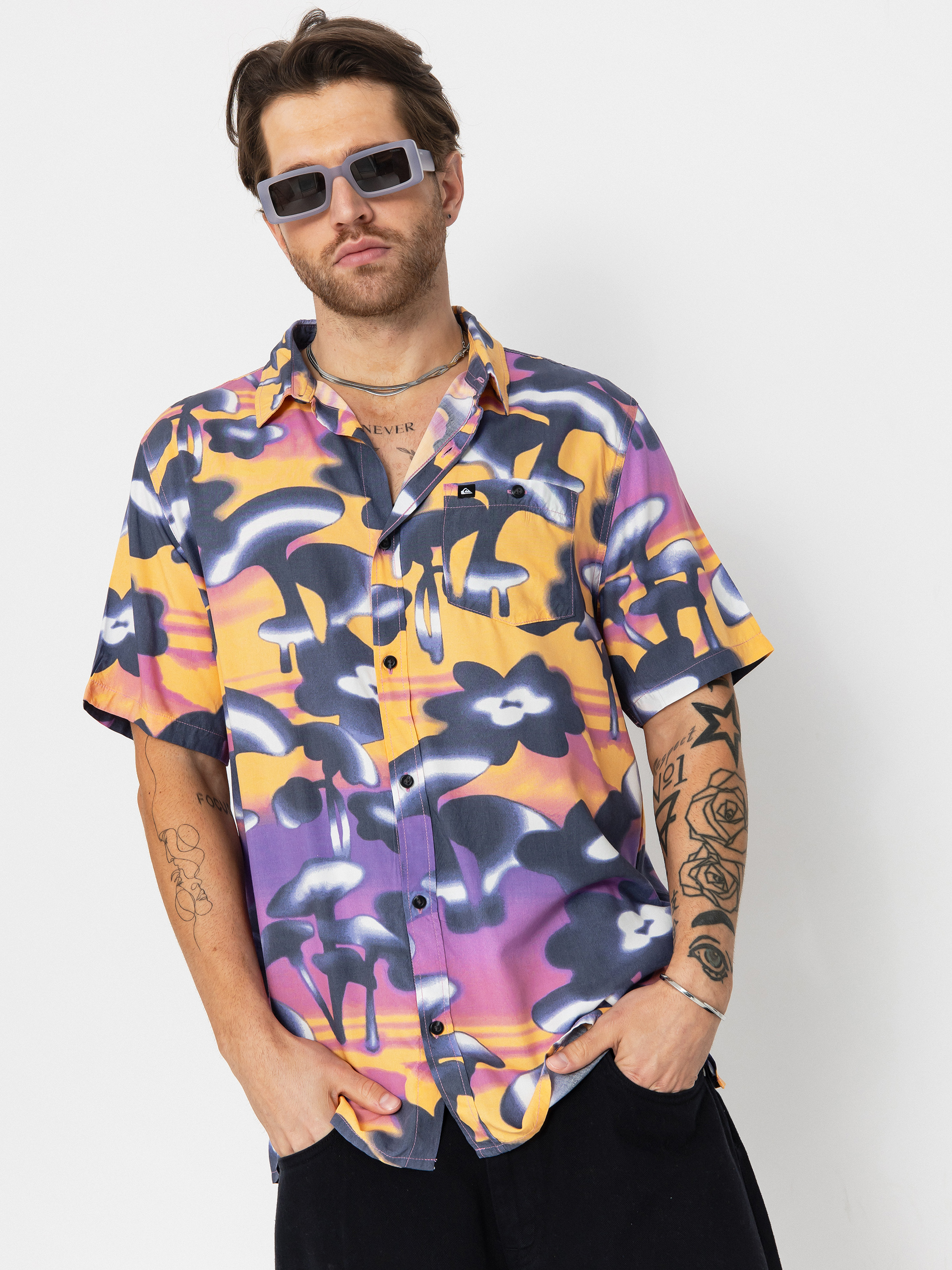 Сорочка Quiksilver Safe Paradise (vintage violet biophilia)