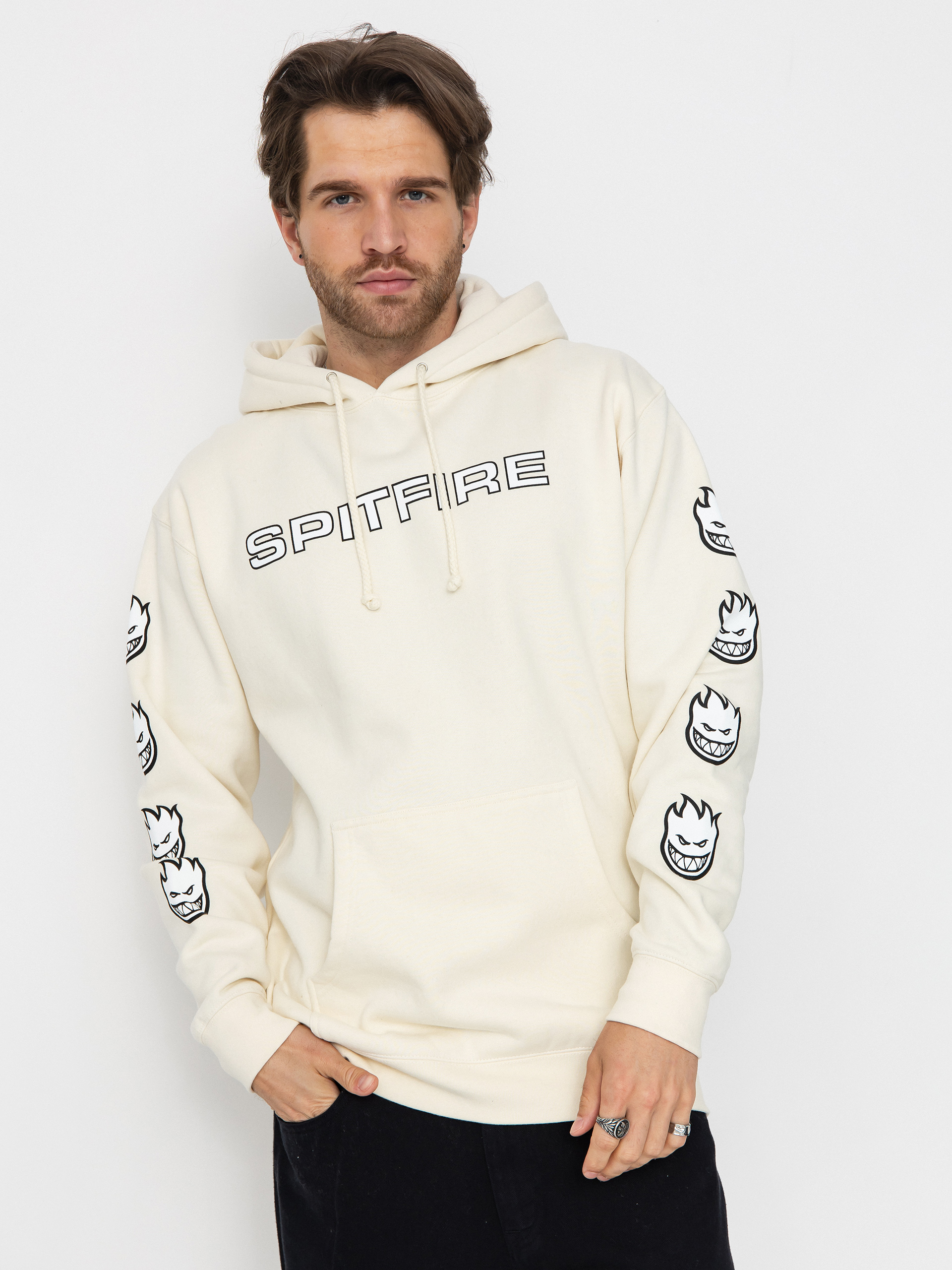 Худі Spitfire Classic 87 Bighead Fill Sleeve HD (bone w/black&white prints)