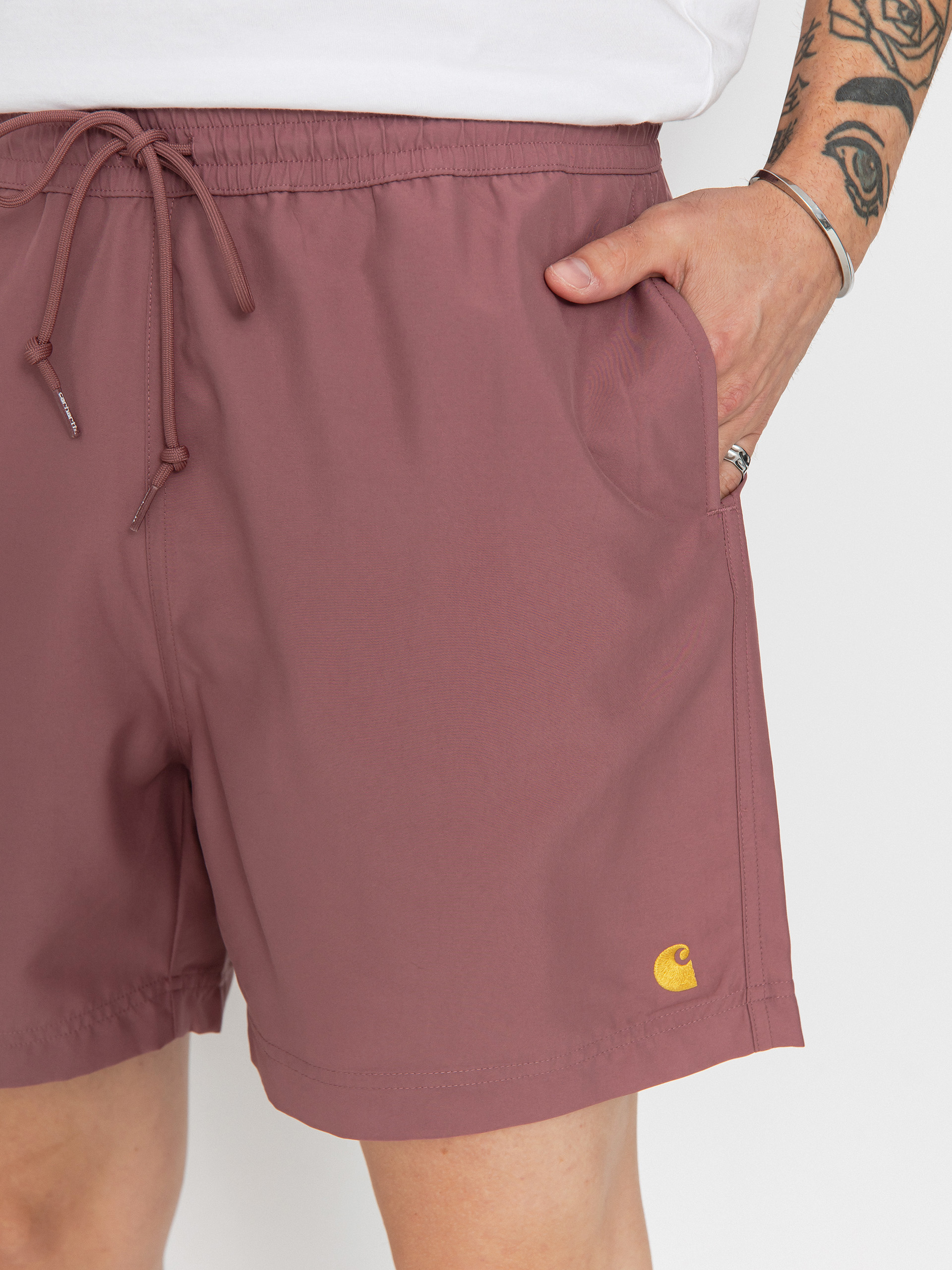 Шорти Carhartt WIP Chase Swim (dusky pink/gold)