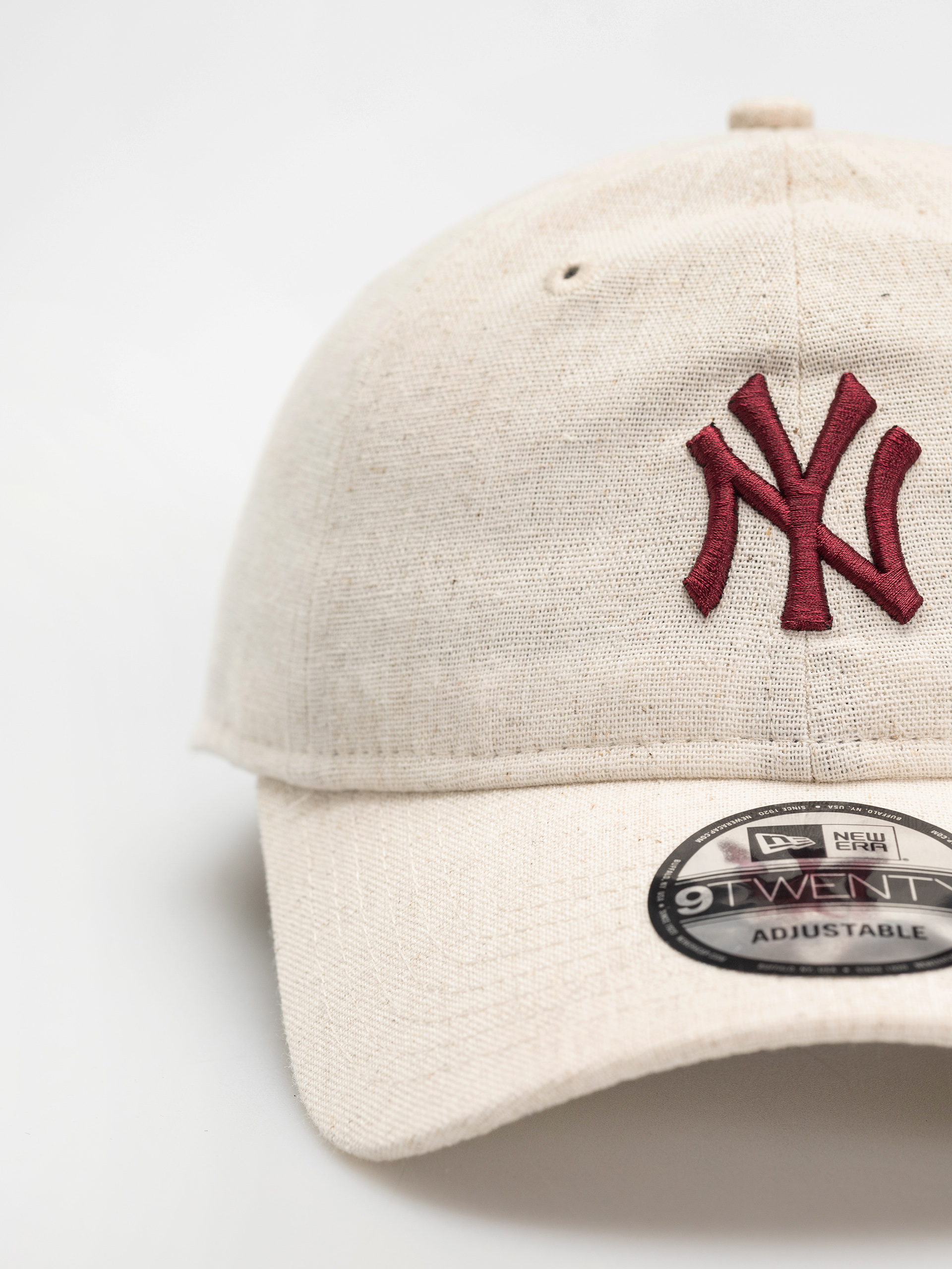 Кепка New Era Linen 9Twenty New York Yankees (stone chalk)