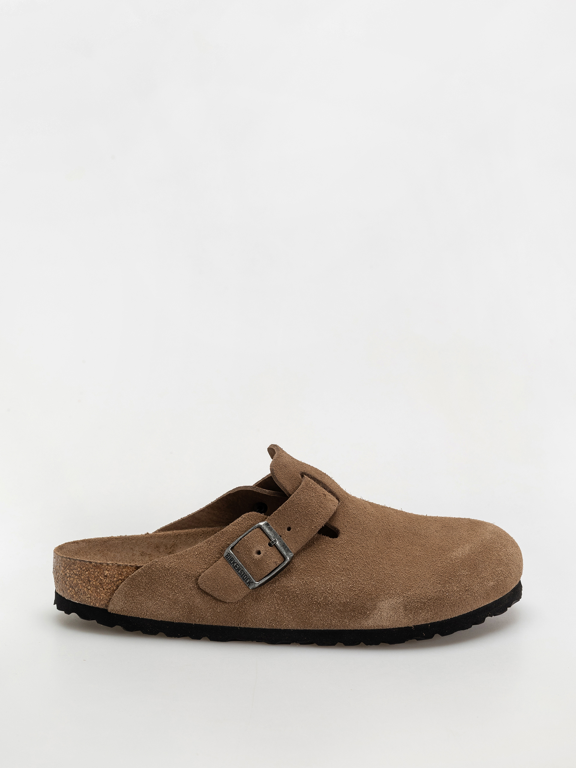Шльопанці Birkenstock Boston SFB Suede Leather Regular (dark tea)