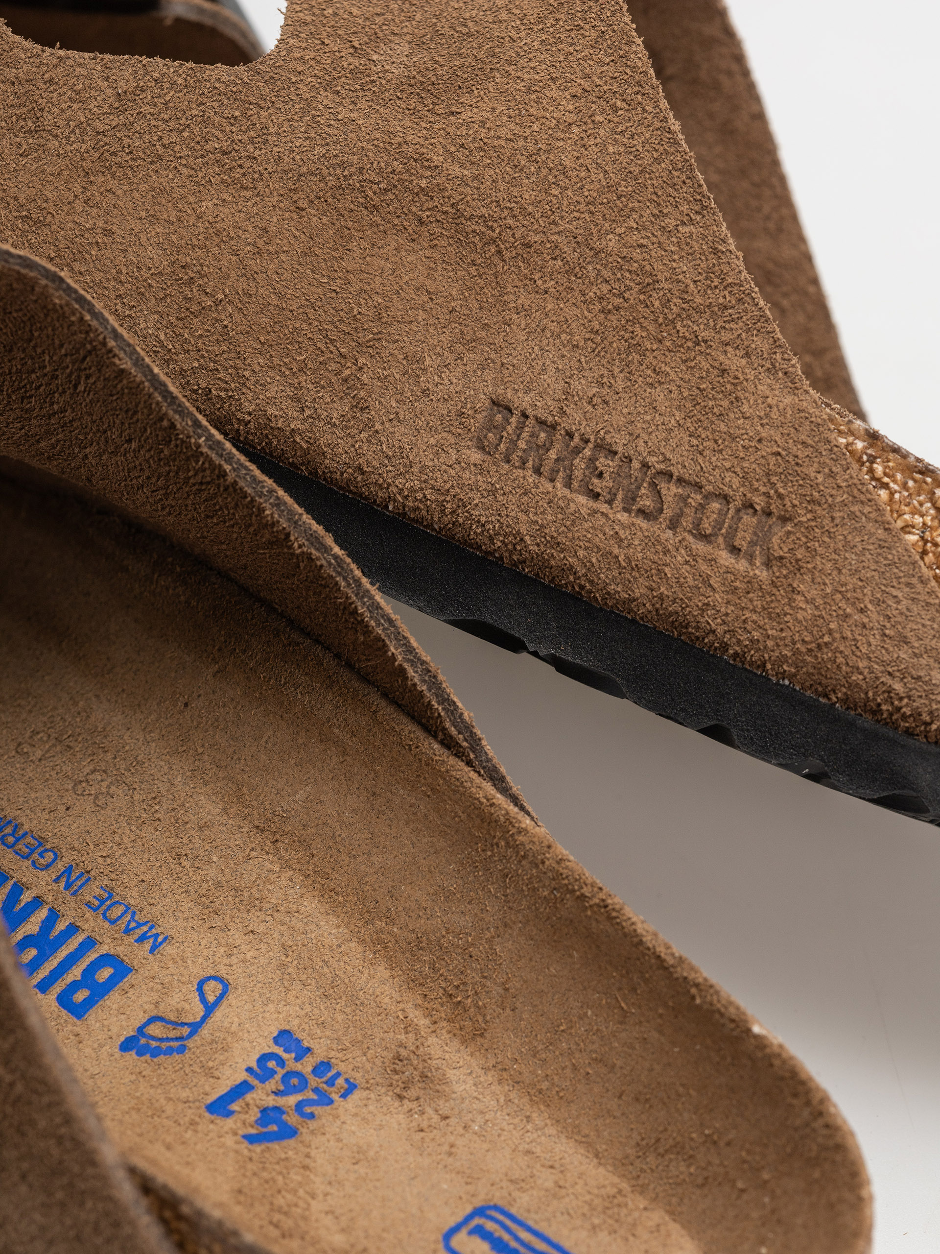 Шльопанці Birkenstock Arizona Suede Leather Regular (dark tea)
