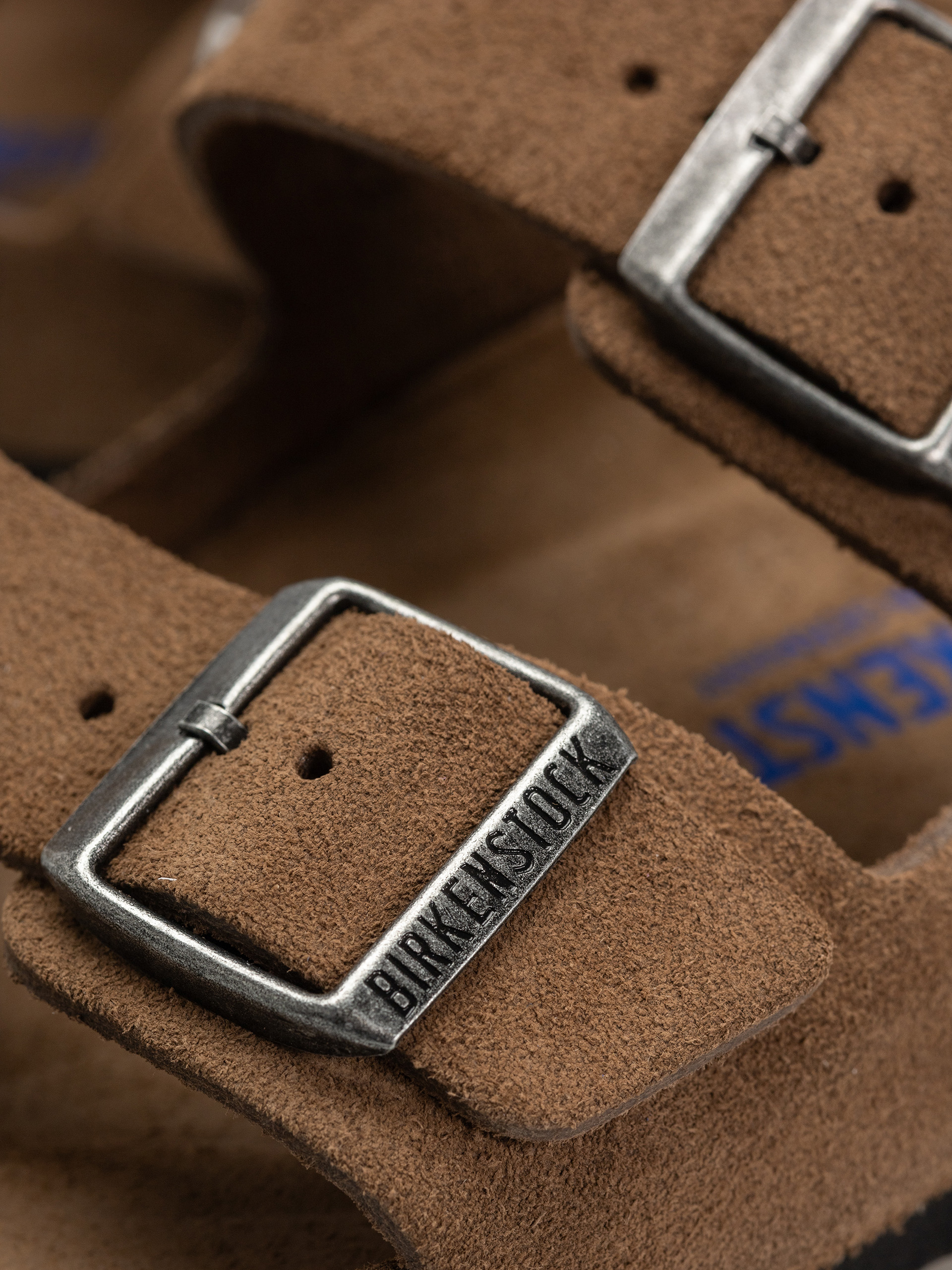 Шльопанці Birkenstock Arizona Suede Leather Regular (dark tea)